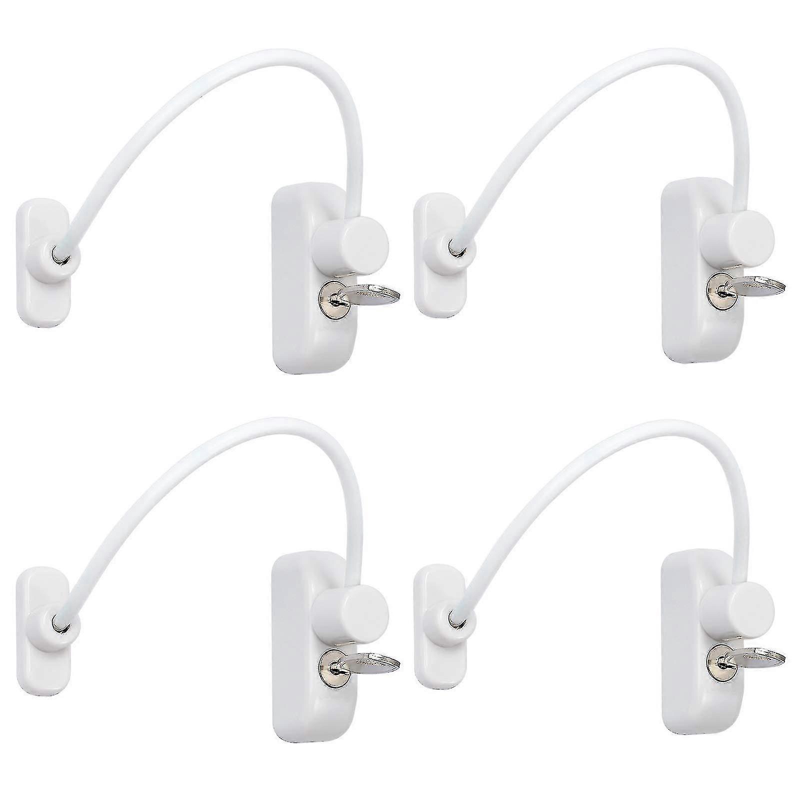 4pcs Fenêtre Porte Rester Serrure Porte Coulissante Bébé Sécurité - Main Image