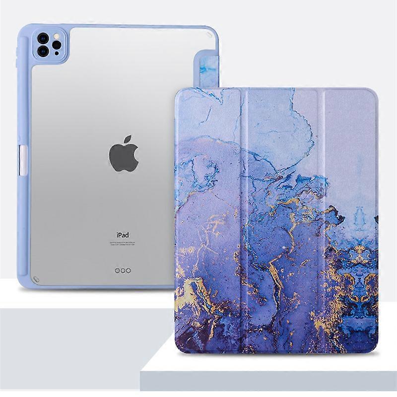 Case for iPad ipad pro11(2021/2020), Marbled PU Leather Case with Stand and Auto Sleep/Wake Function