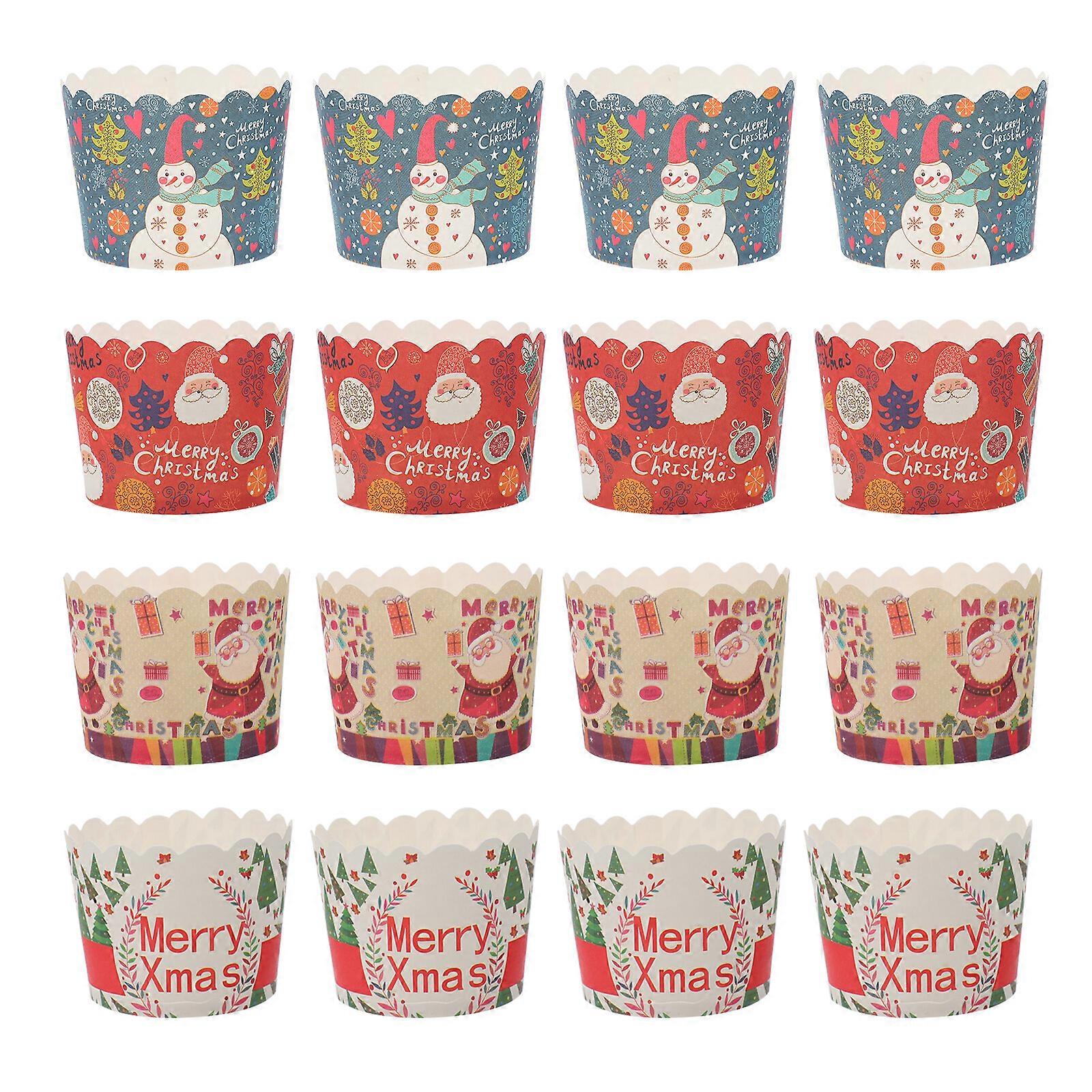 200 db Mikulás csomagolópapír Ünnepi Muffin csésze karácsonyi cupcake wrapper karácsonyi cupcake papírok