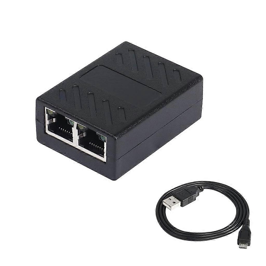 RJ45 Splitter Connector Adapter Network Extender Coupler Hona 1 till 2 portar