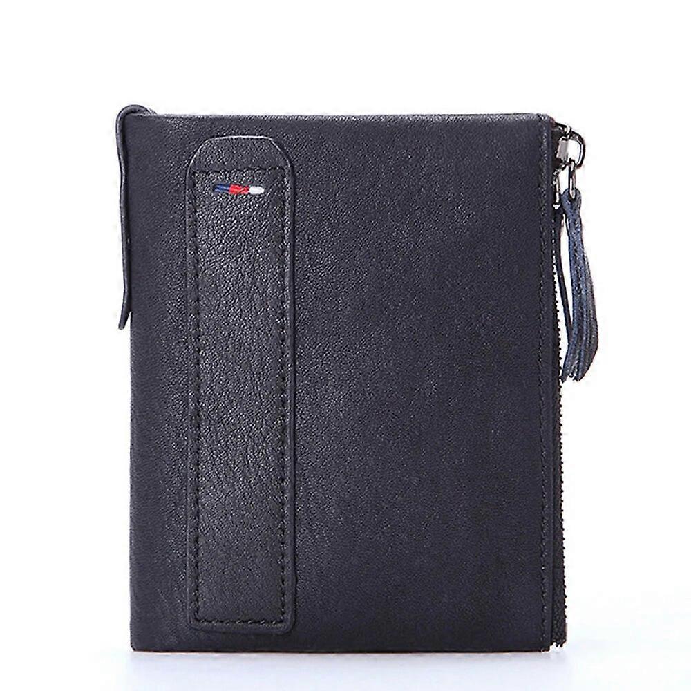 2022 Leather Men Wallets Name Customized 100% Genuine Cow Leather Short Card Holder Leather Men Purse High Quality Male Wallet