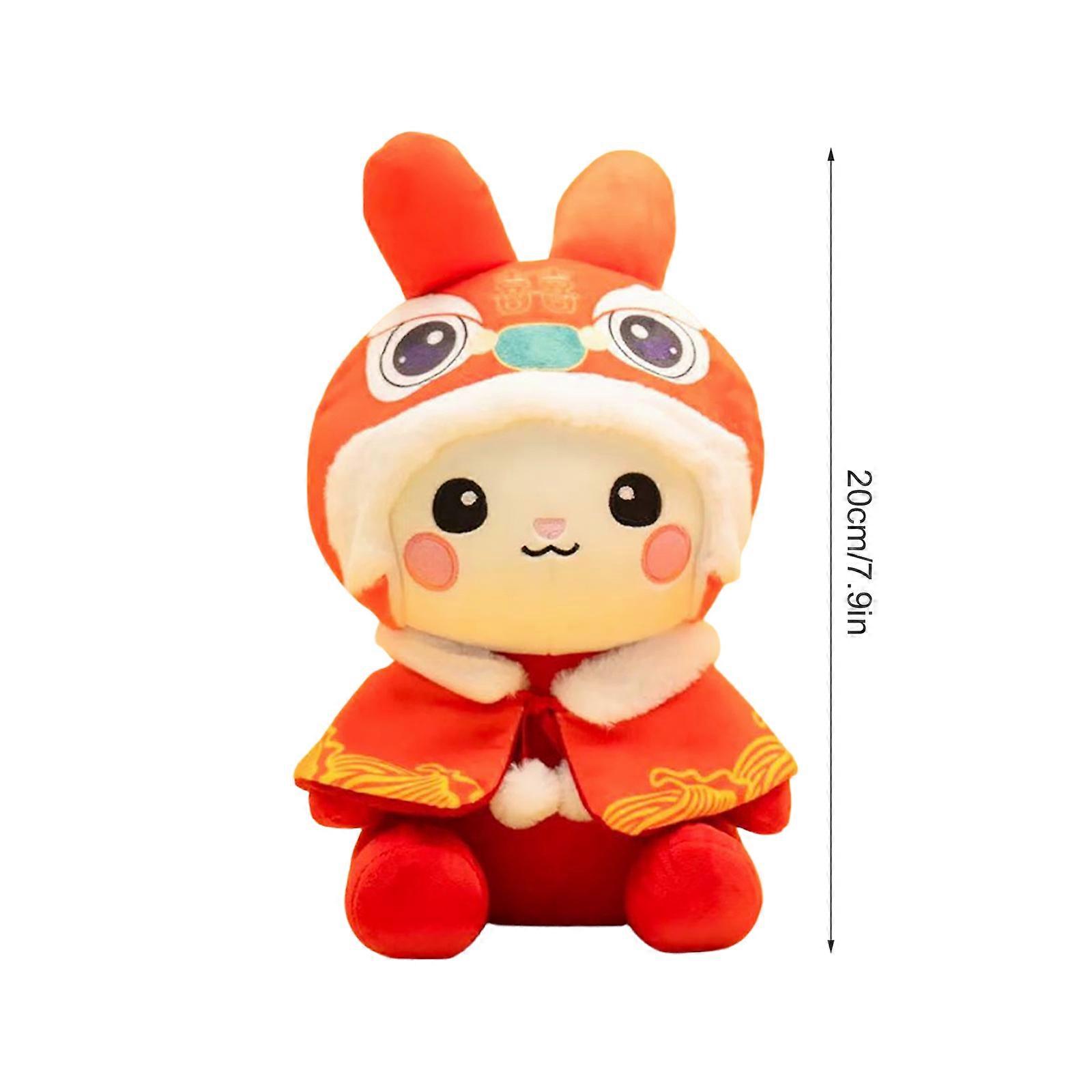 Happy New Year 20cm Year of the Rabbit mascot plush toy zodiac rabbit doll rabbit doll