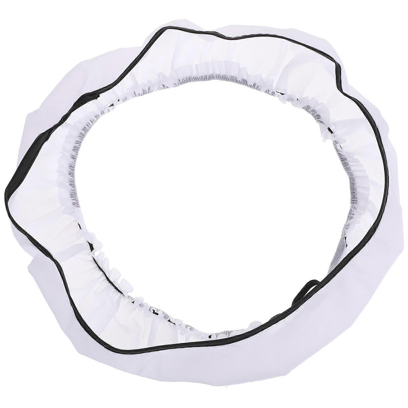 14 inch Foldable Ring Flash Diffuser Cover Speedlite Photography Video Light Softbox Diffuser for Fluorescent Flash Light (White)