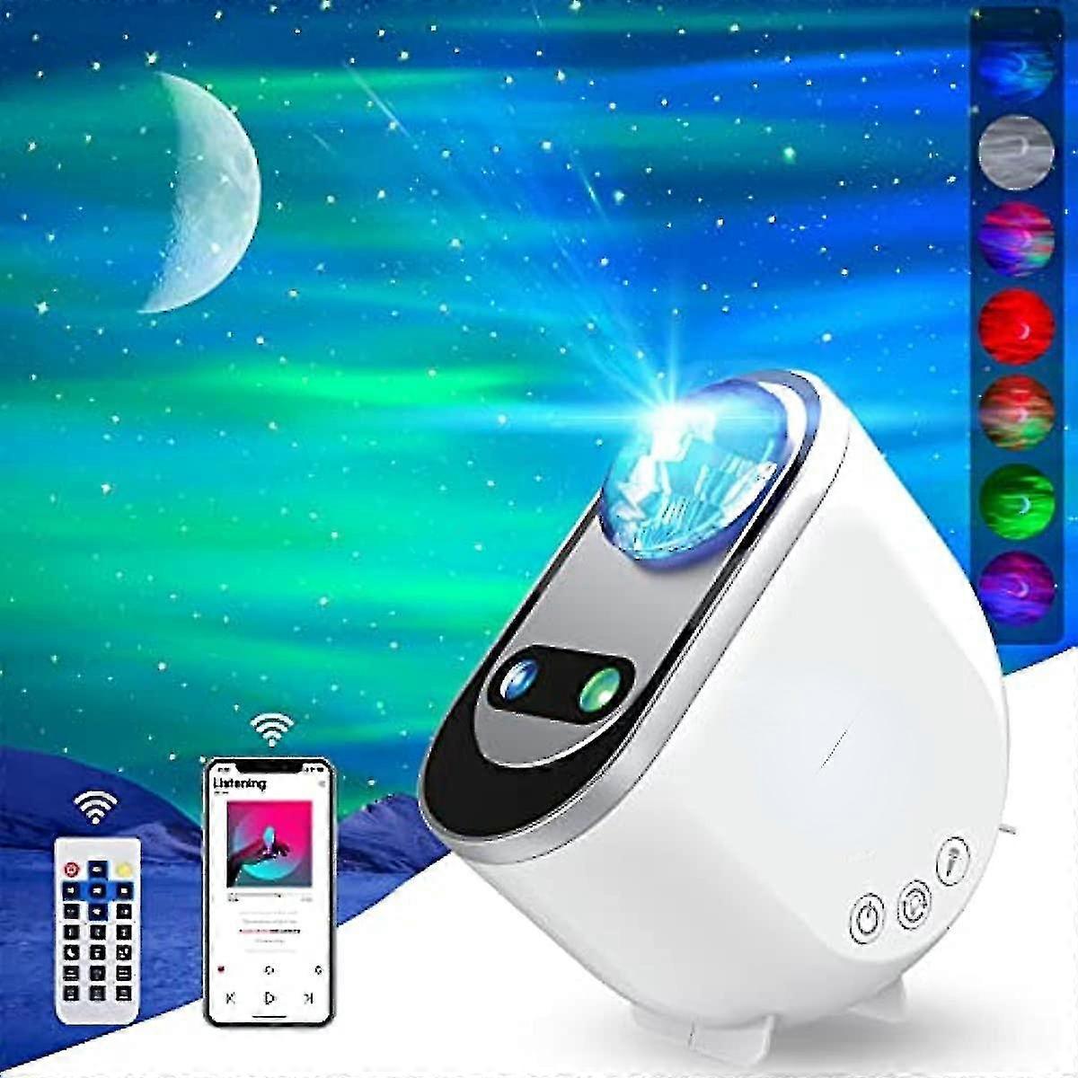 Noorderlicht Ster Projector, Aurora Projectoren Galaxy Star Projector 6 White Noise Starry Sky Moon Lamp