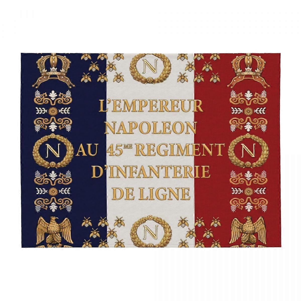 Napoleon Napoleonic French 1er Garde Imperiale Flag Blanket Fleece Printed Lightweight Throw Blanket Sofa Office Bedspreads