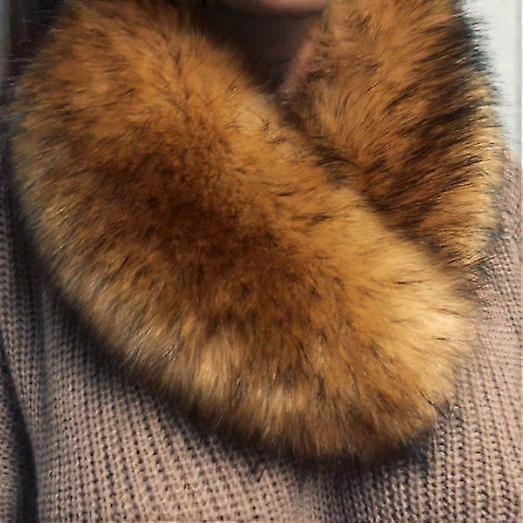 Kadın Sahte Kürk Eşarp Uzun Kış Boyun Isıtıcı Klasik Kürk Yaka