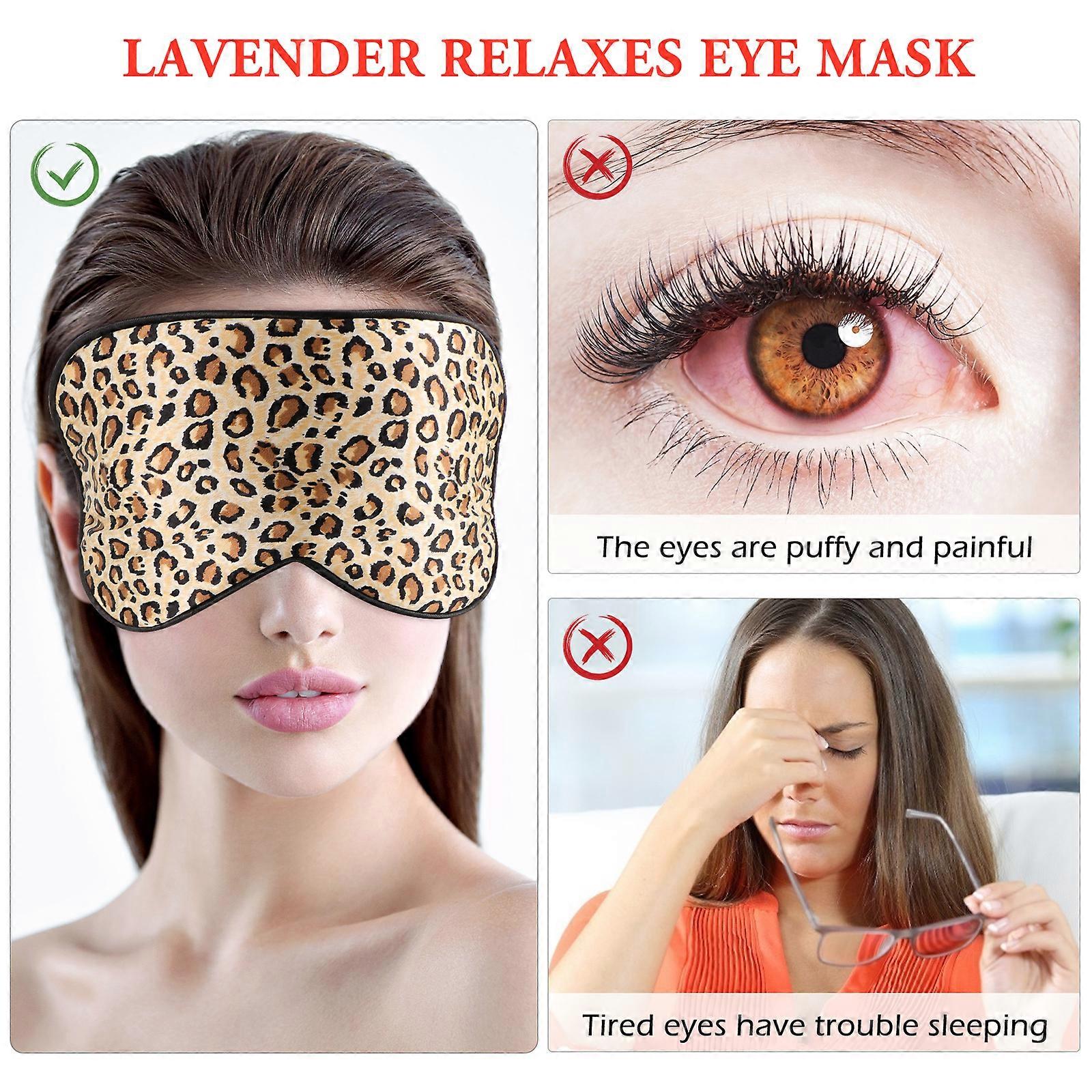 1PC Adjustable Sleeping Eye Masks Silk Leopard Design Shading Blindfold