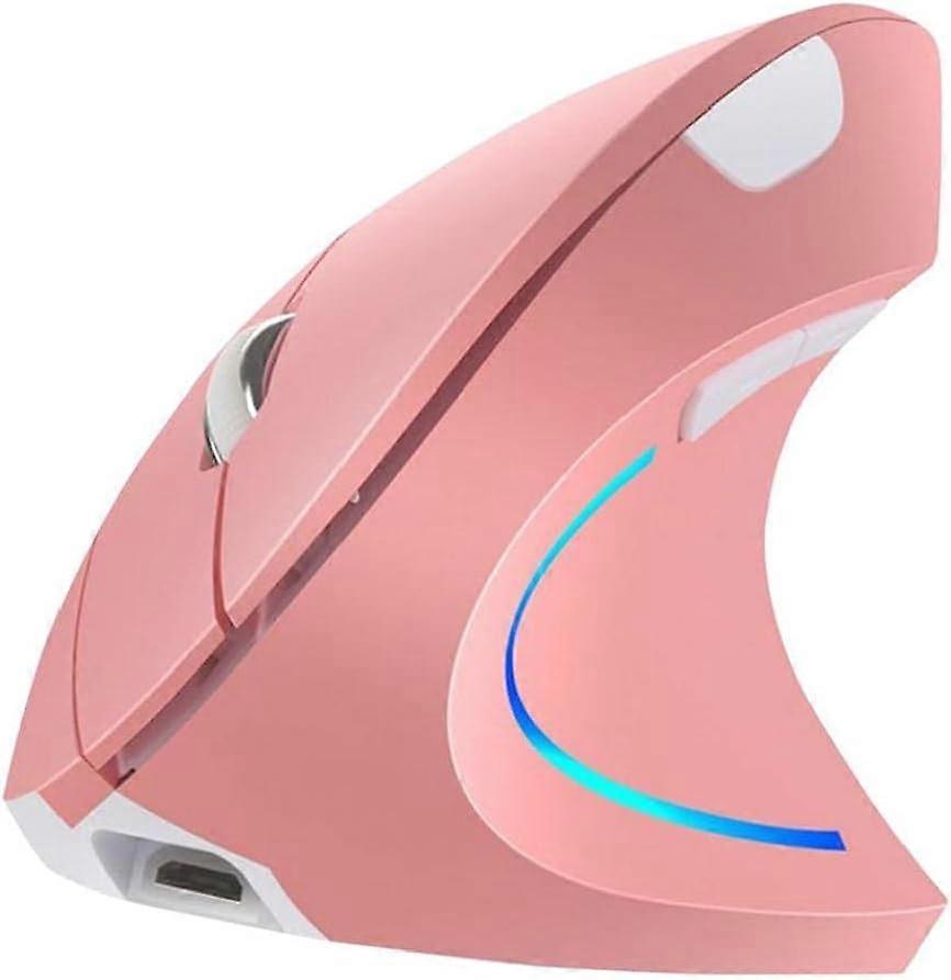 Pink USB Wireless Gaming Mouse - 2400DPI RGB Light