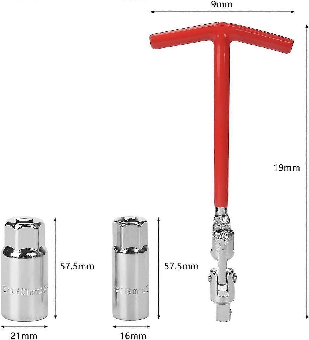 Set 5 Chiavi Per Candele Auto - 14/16/18/19/21mm, Acciaio Cromo Vanadio, Attacco 3/8 - Foto 8