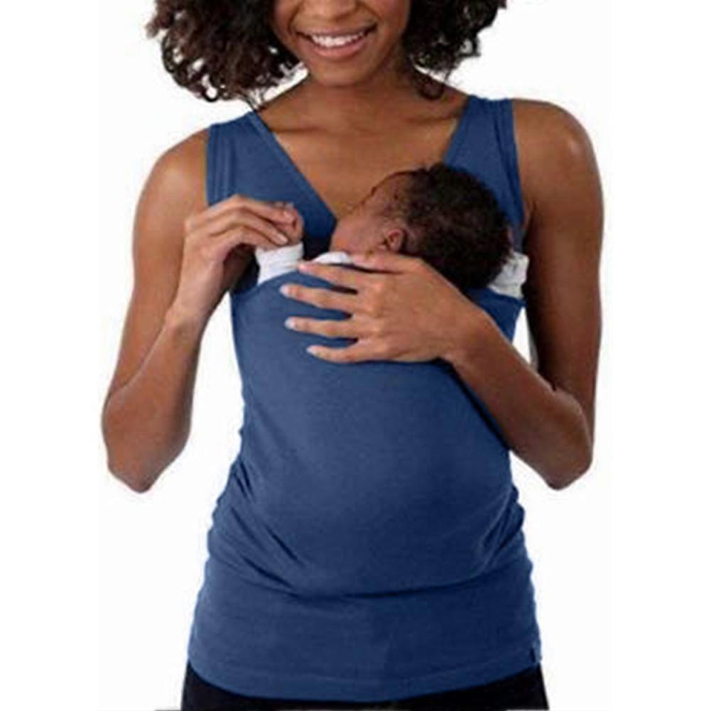 Tops Kangaroo Shirt Multi-function Casual Vest New Mother And Son Multi-color Color Knitted Multifunction T-shirt Solid