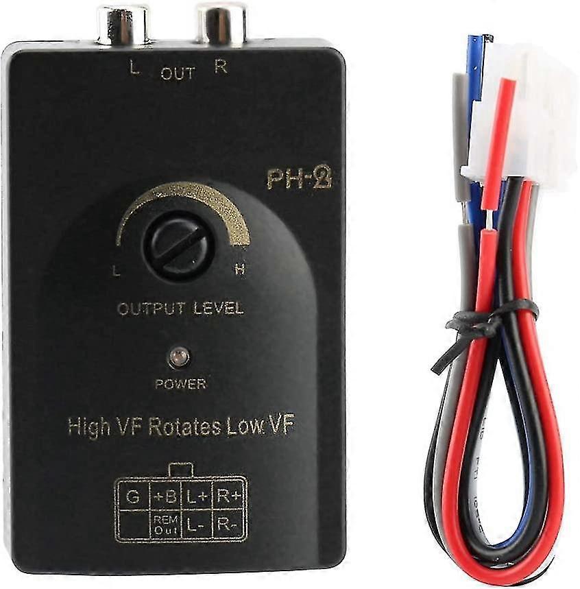 Speaker Level Converter,auto Car Rca Output Stereo Speaker High To Low Level Converter With Delay Function