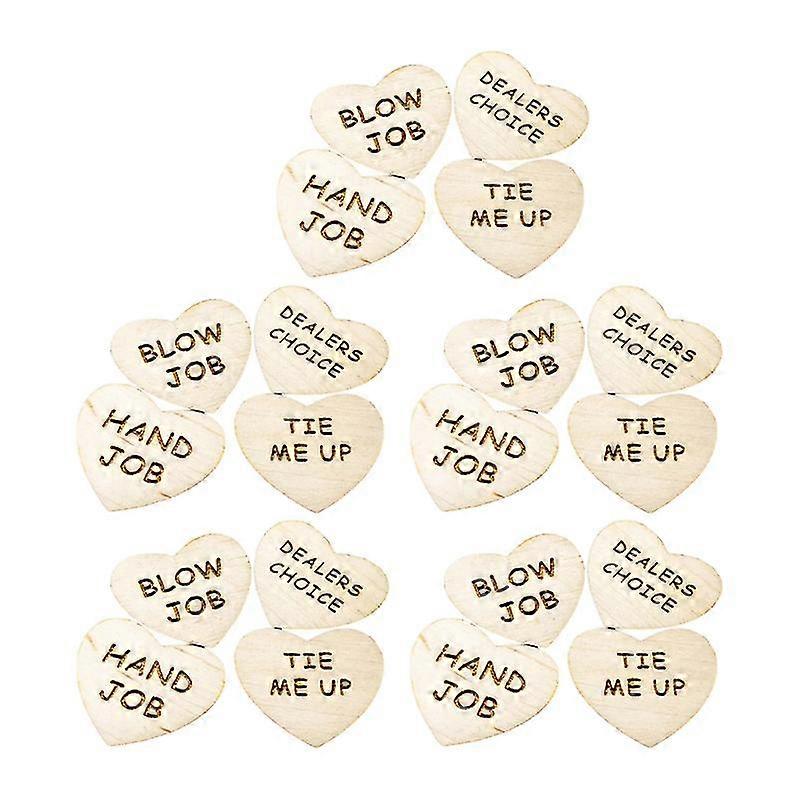 20 Pcs/set Tokens Unique Design Smooth Edge Round Heart Shape Letter Curved No Smell Decorate Different Patterns Bonding Commemorate Keepsake Tokens H
