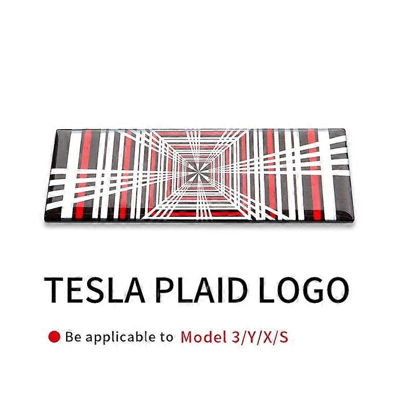 Logotipo PLAID Model3 Calcomanías de insignia de emblema de automóvil nuevo para Tesla Model 3 Y S X Accesorios 2022 Piezas interiores ModelY ModelS