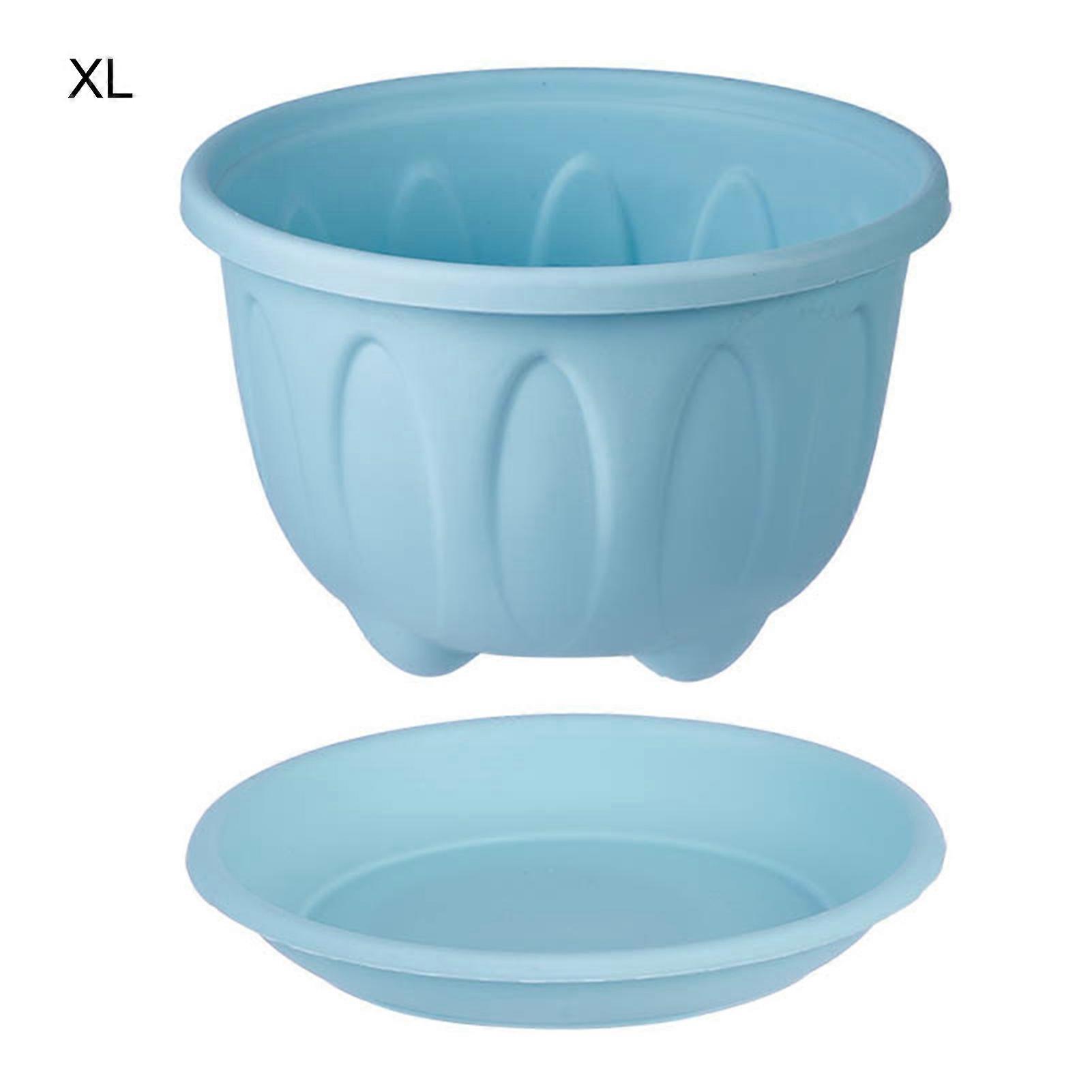 Saksı Güzel görünümlü Moda Hafif Plastik Çiçek Sebze Yetiştiricileri Ev Qinhai için Tepsili Saksı