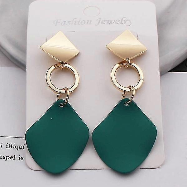 Pendientes Geometric Drop Punk Metal Pendientes [azul]