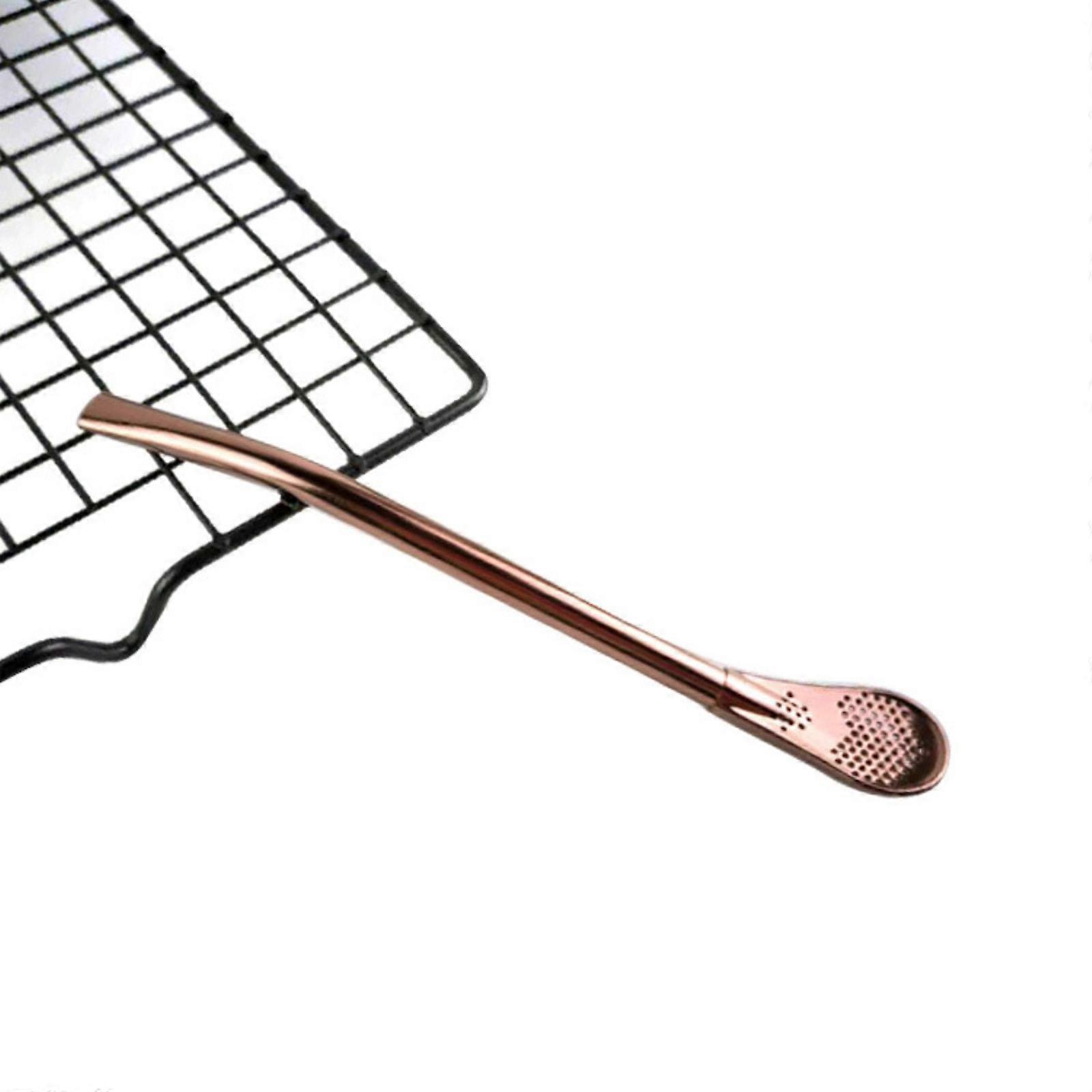 Stainless Steel Double Ring Suction Spoon Double-side Filter Hole Multi-purpose