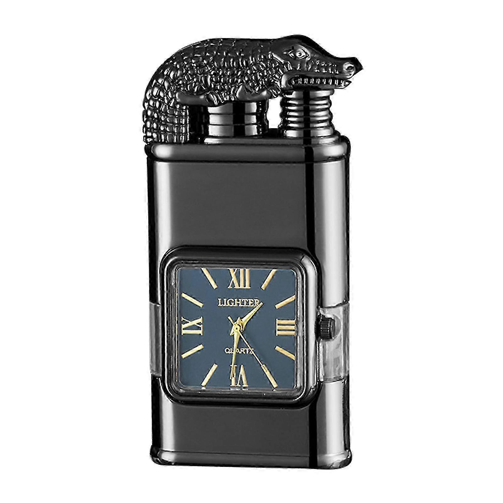 Double Fire Embossed Watch Lighter Multi-Use Vintage Lighter Gift for Birthday