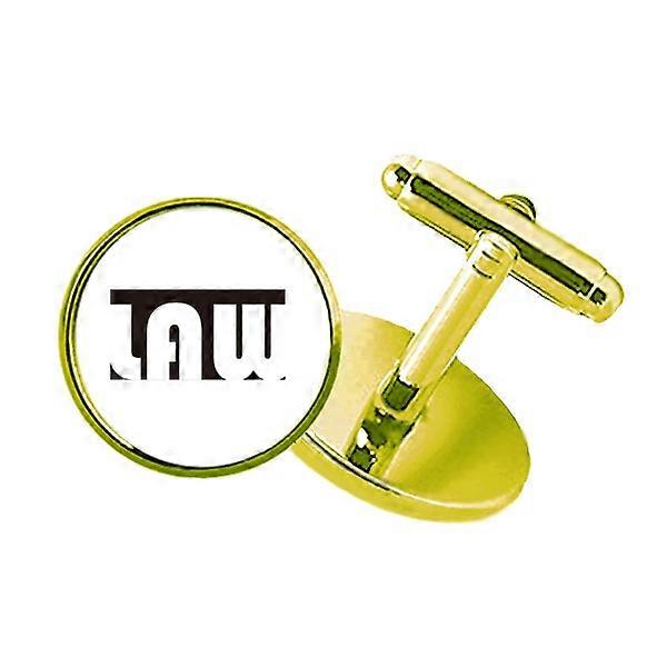 コースとメジャーローブラックスタッズビジネスメタルカフリンクスゴールデン