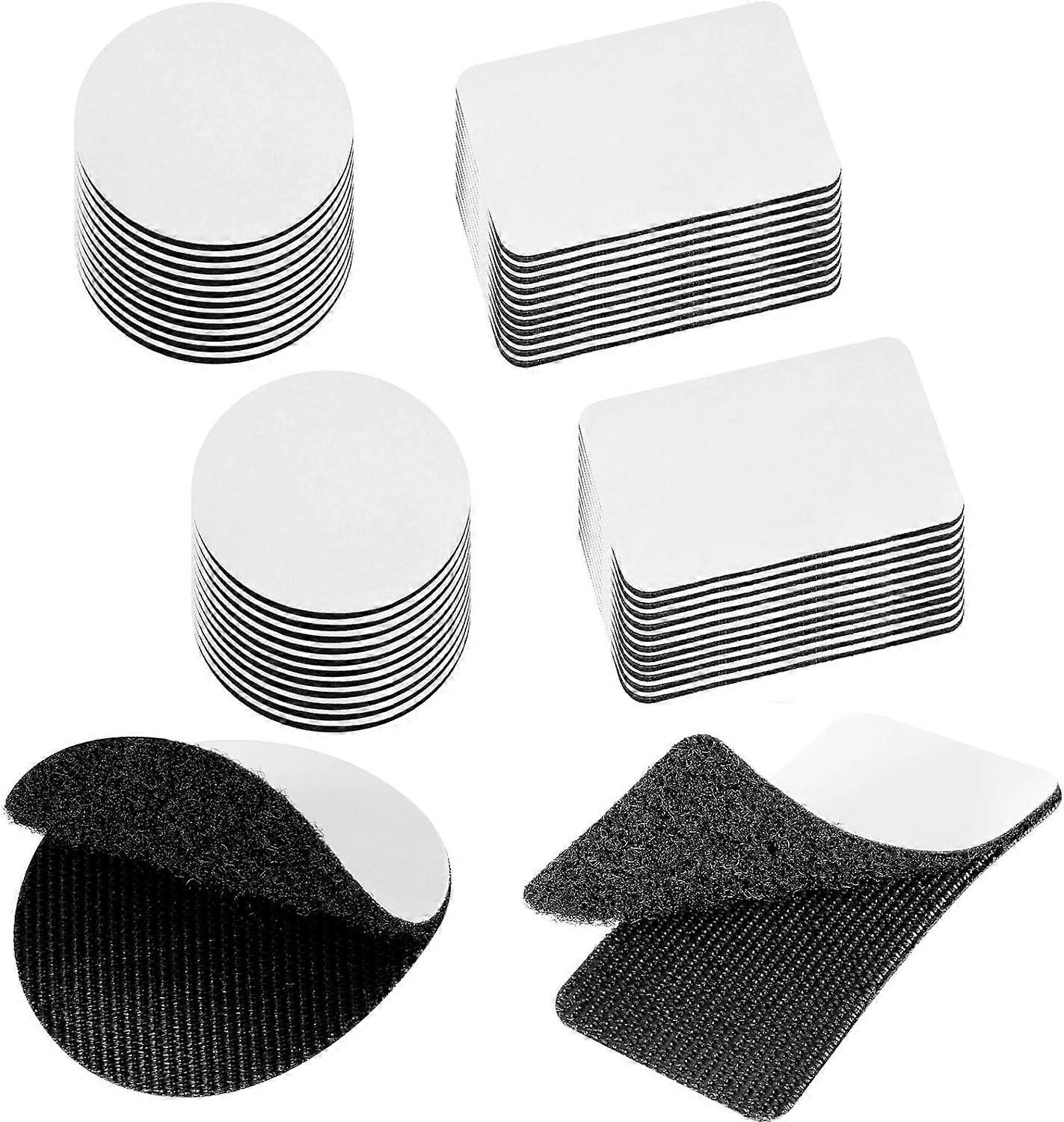 Double Sided Sticky Pads, Picture Hanging Strip, Self Adhesive Round and Rectangle Sticky Pads for Smooth Surfaces, Hook and Loop Tape for Walls