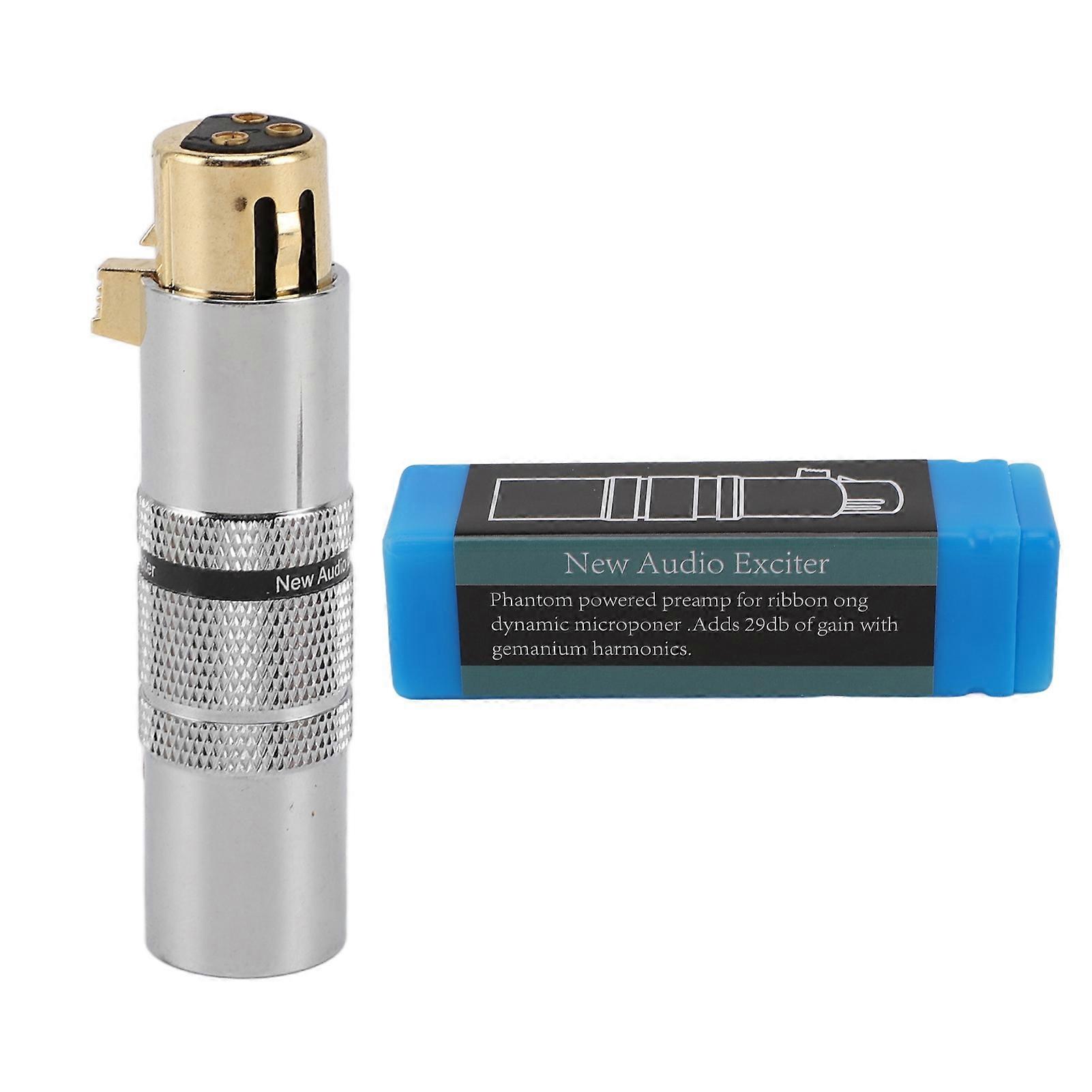 Inline Microphone Preamplifier Professional Mic Booster Preamplifier for Recording Studio Live Performance Streaming Video