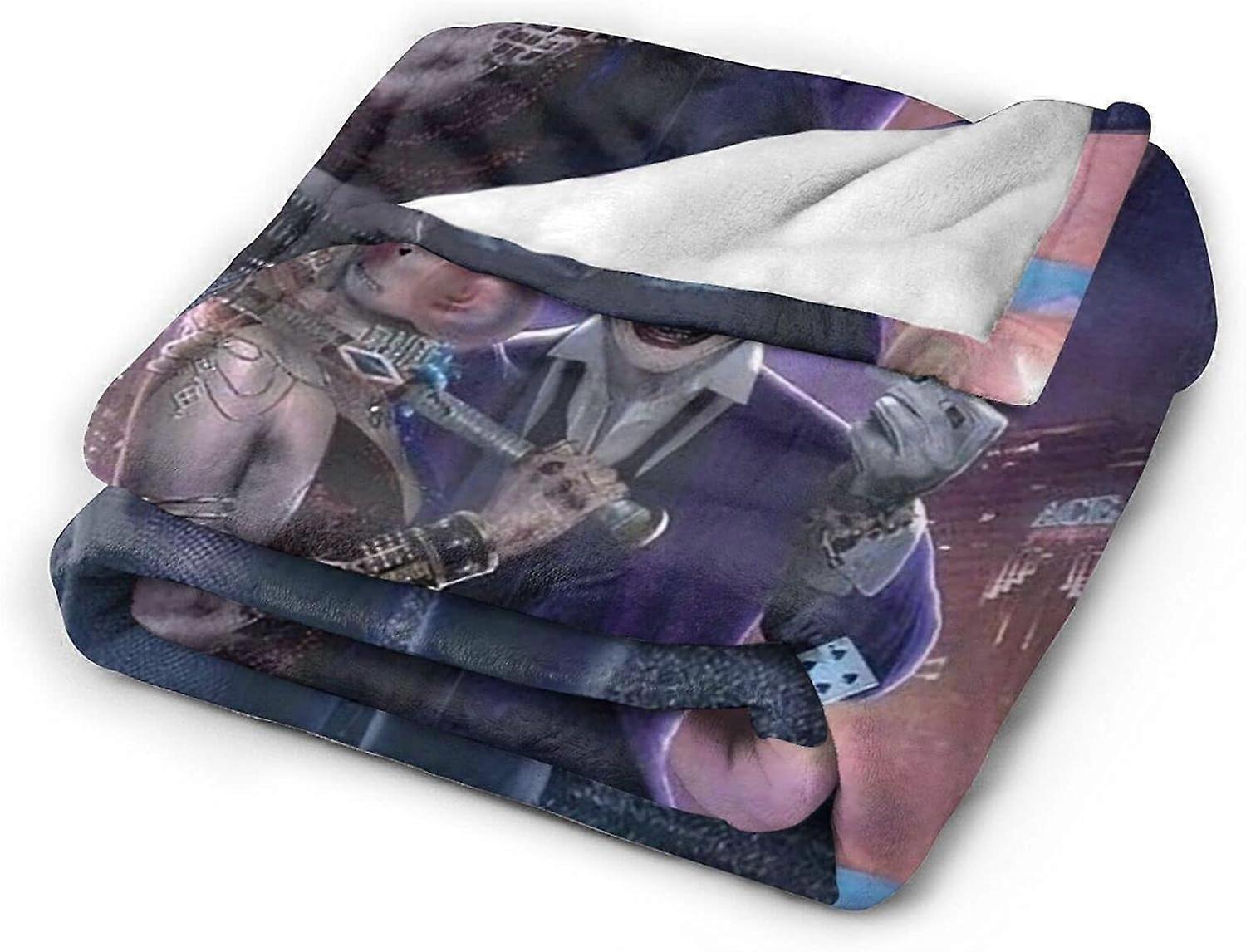 Jared Leto Filt Ultramjuk Flanellfilt 3D-tryck Fluffig plysch filt Sängkläder Dekor Kasta Filt för vardagsrum Sovrum Sovsal Dekor (3Storlekar)-b6