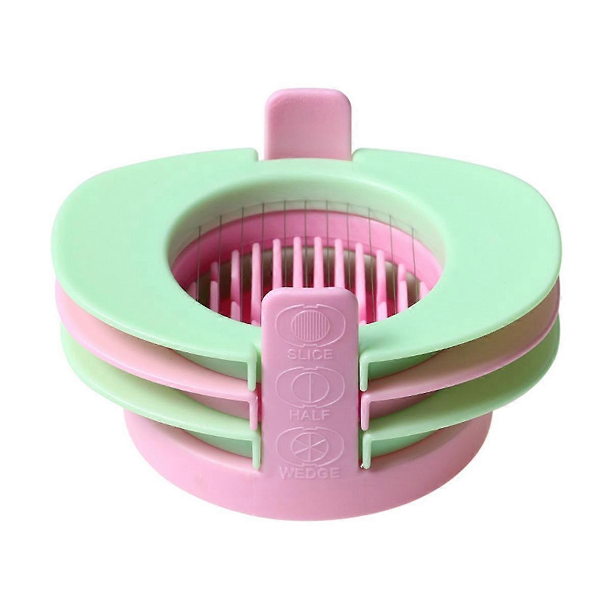 Egg Slicer, 3 in 1 Boiled Egg Cutter, with Stainless Steel Cutting Wires, Cut Eggs Into Thin Slices Wedges A