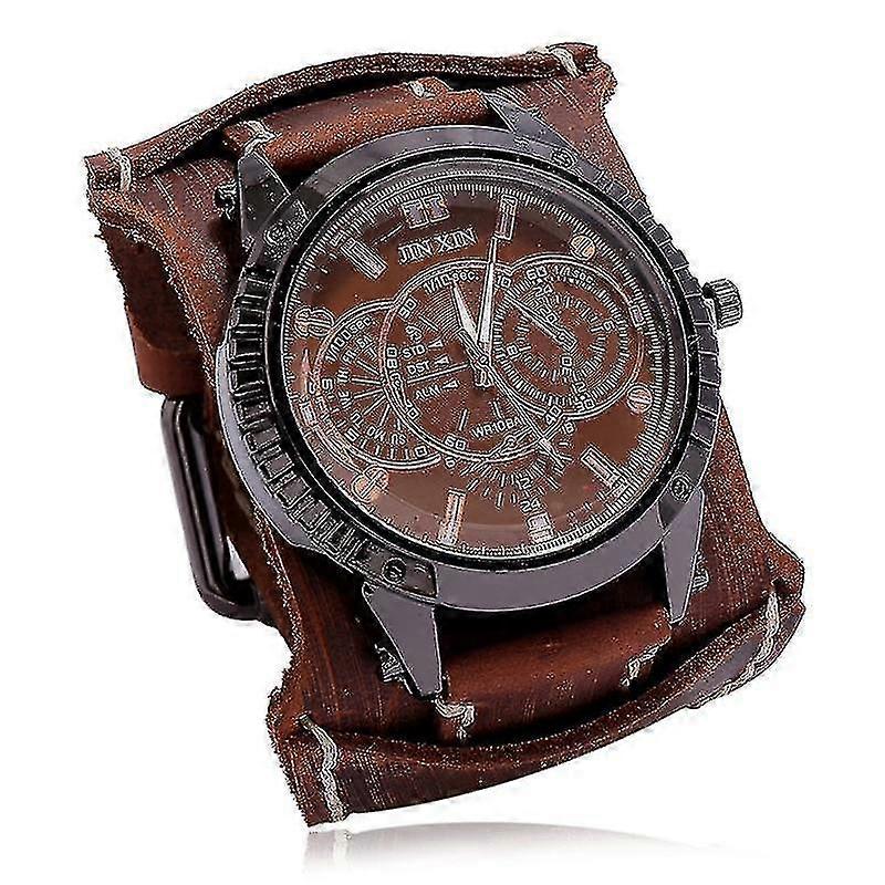 men luxury wristwatch(retro brown-29)