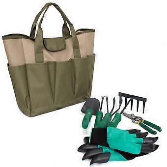 Ferramenta de plantio de jardim Bolsa Conjunto de ferramentas de jardinagem Organizador Tote Lawn Yard Bag Carrier