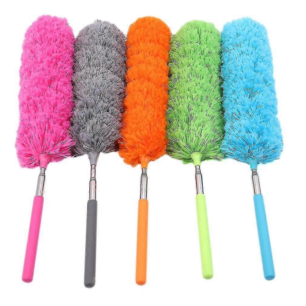 5pcs Extendable Duster, Microfiber Cloth, Cleaning Brush, Washable Adjustable Extendable With Telescopic Bar