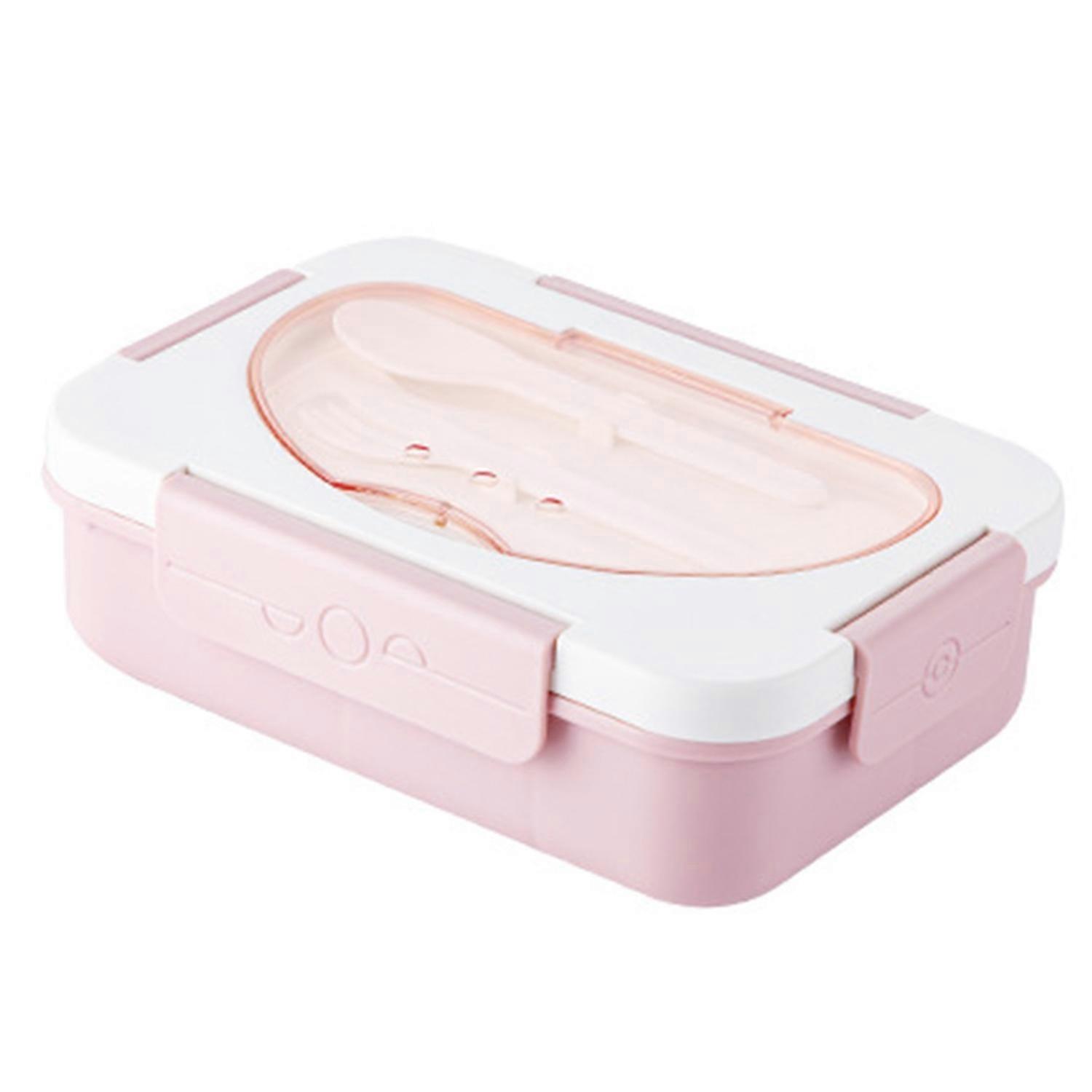 1350ML Lunch Box with Fork Spoon 5 Compartments Sauce Box Microwave Safe Food Grade School Students