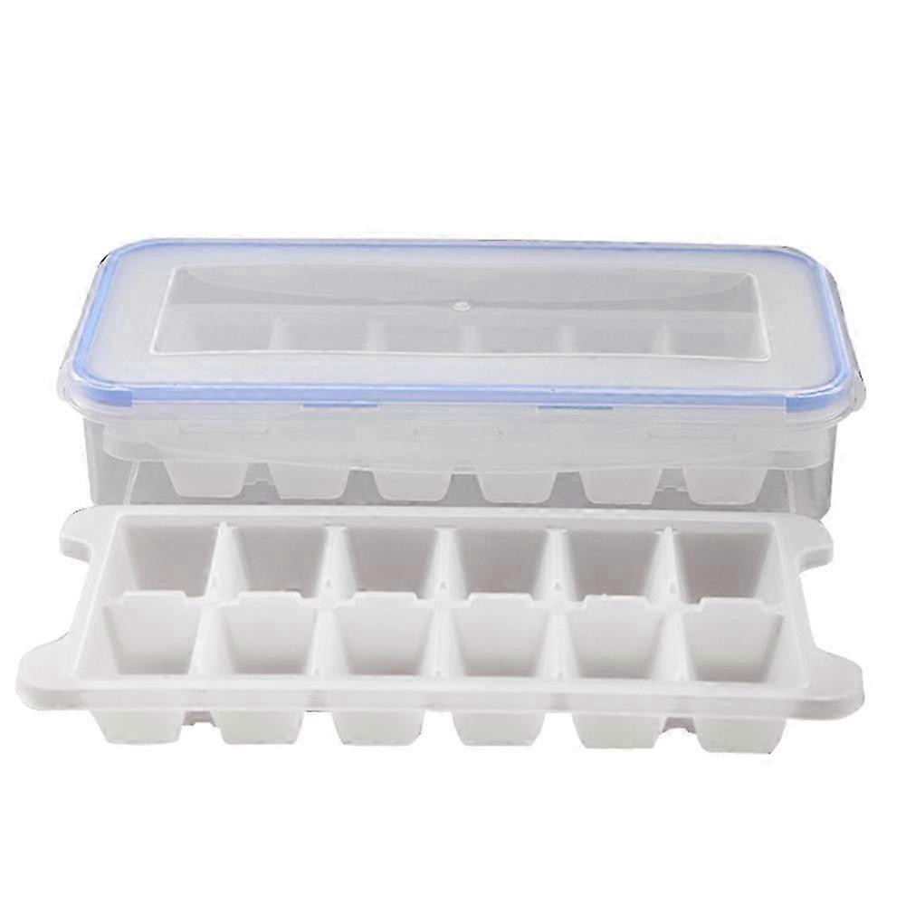 Ice Cube Trays And Ice Cube Storage Container Set With Airtight Locking Lid, 3 Packs / 36 Ice Cubes