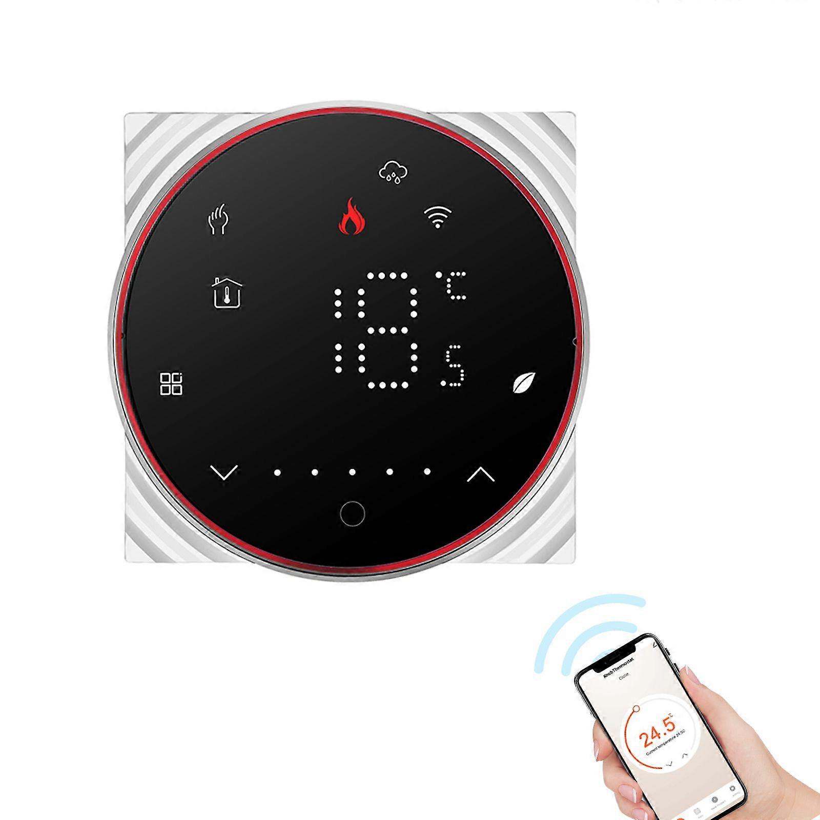 Smart Tuya WiFi Thermostat Voice Control 5A Digital Programmable Underfloor Heating Temperature Controller Digital Intelligent Wall Thermostat with Di