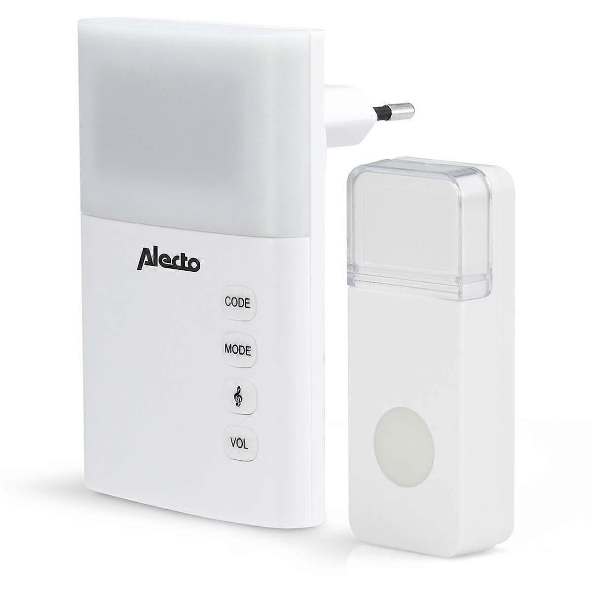 Wireless Doorbell with Flashing Light White