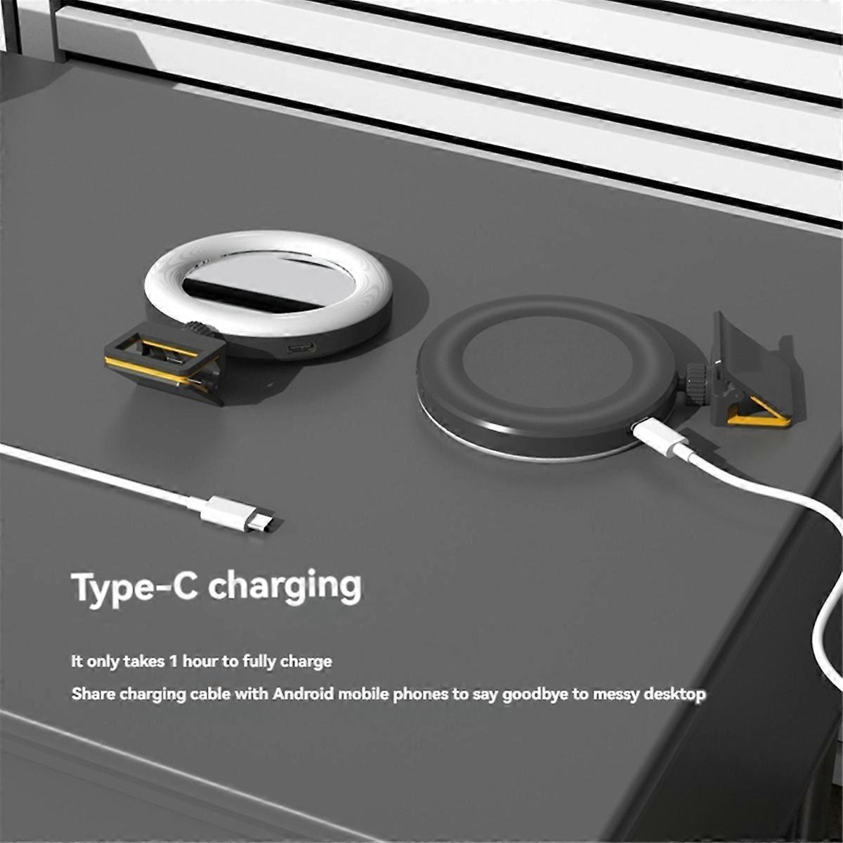 Selfie Ring Light Rechargeable Portable Clip on Selfie Ring Light USB Charging for Smartphone Mobil