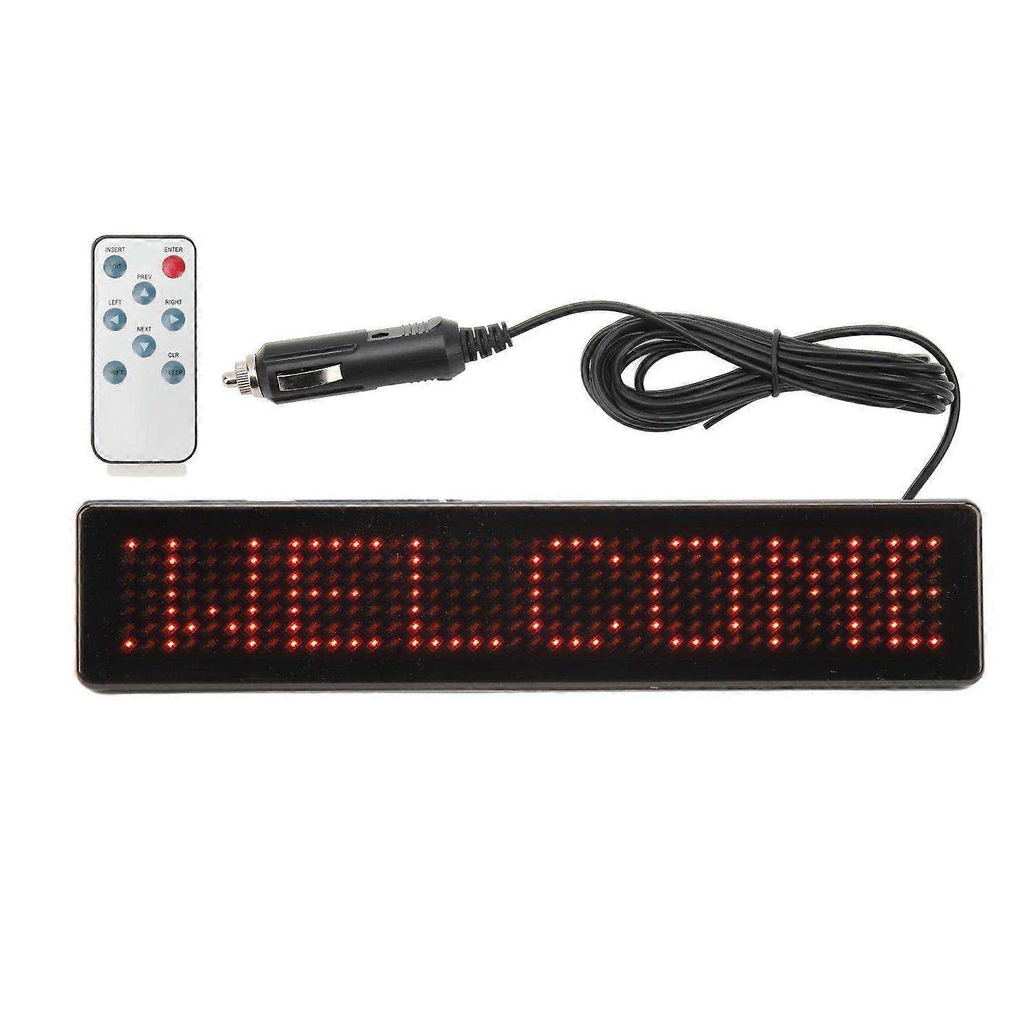 LED Car Sign Remote Control Programmable Advertising LED Sign Screen for Shop Store DC5‑12V Z741R Re