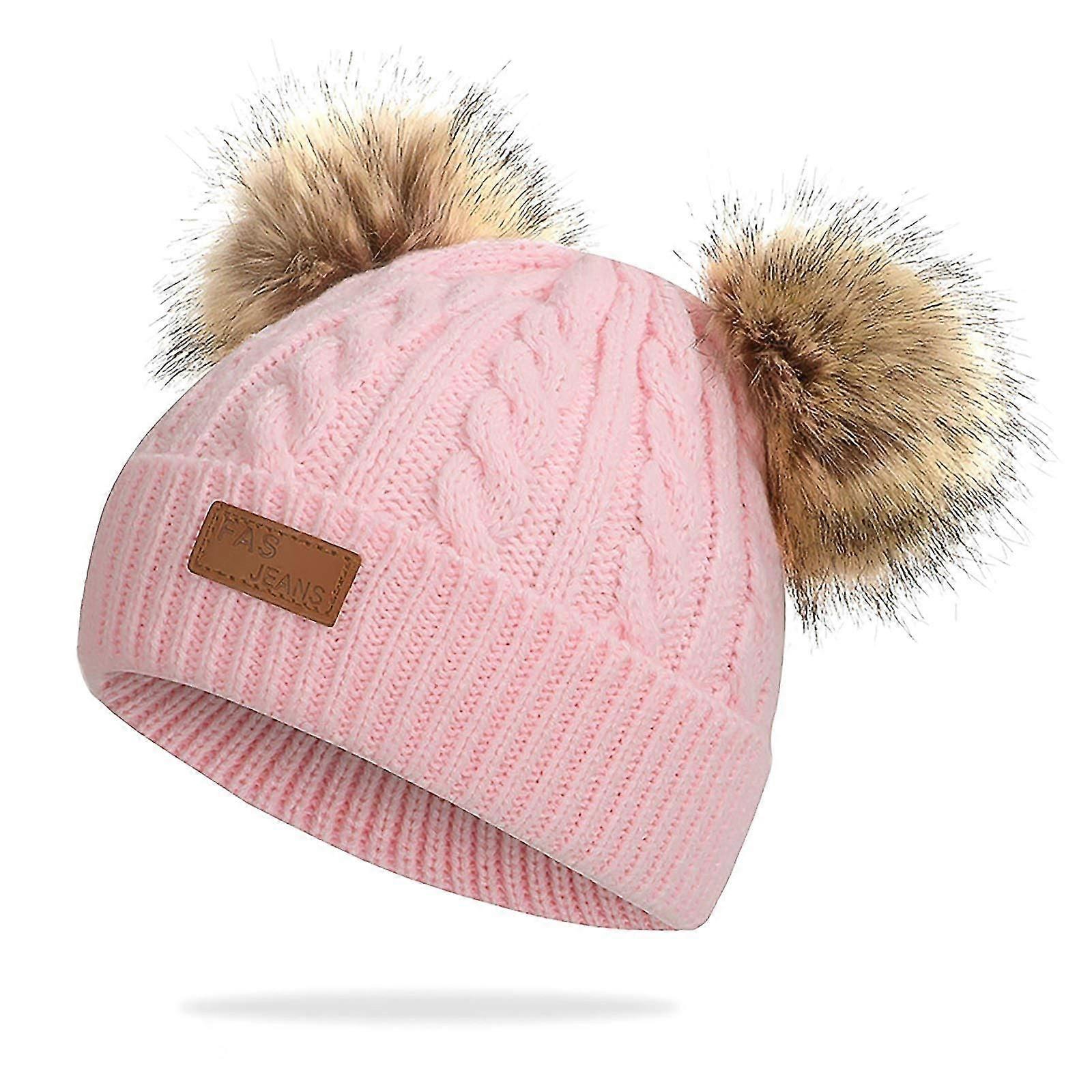 Baby Pom Pom Hat Infant Winter Hats Toddler Winter Hat Crochet Fur