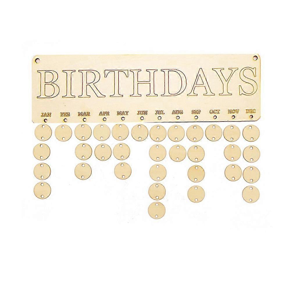 عيد ميلاد الخشب يوم مهم تذكير المجلس DIY تقويم الحرف الديكور