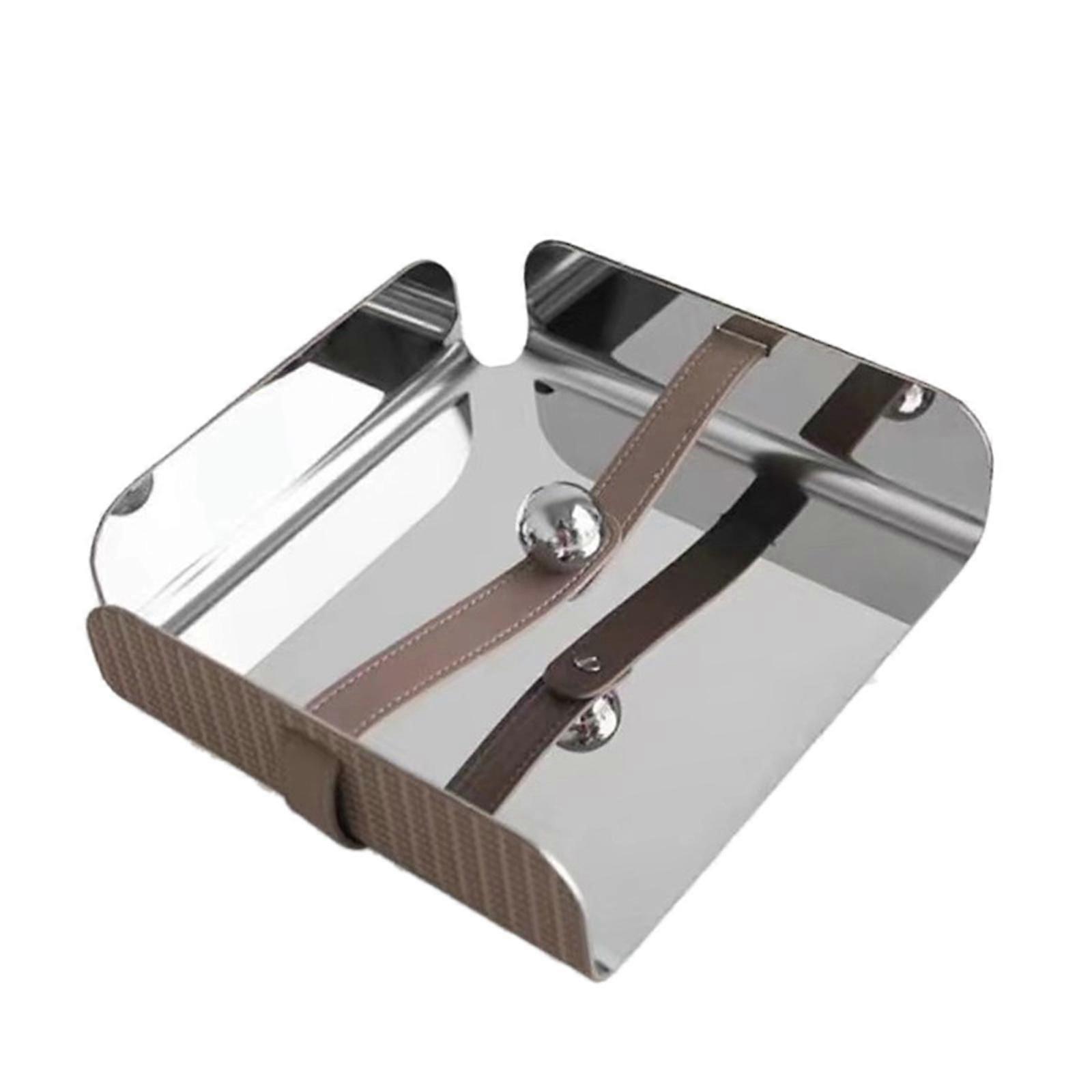 serviettholder for bord skrivebord papirhåndkleholder for bad hotell forfengelighet brun stropp