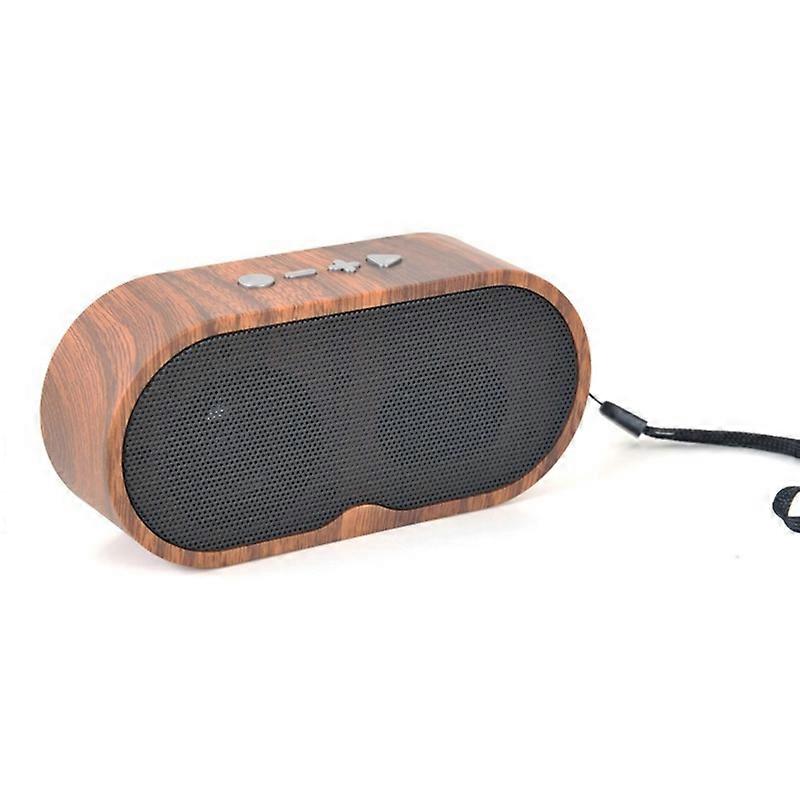F3 Retro Wood-Grain Mini Bluetooth Speaker Support TF Card