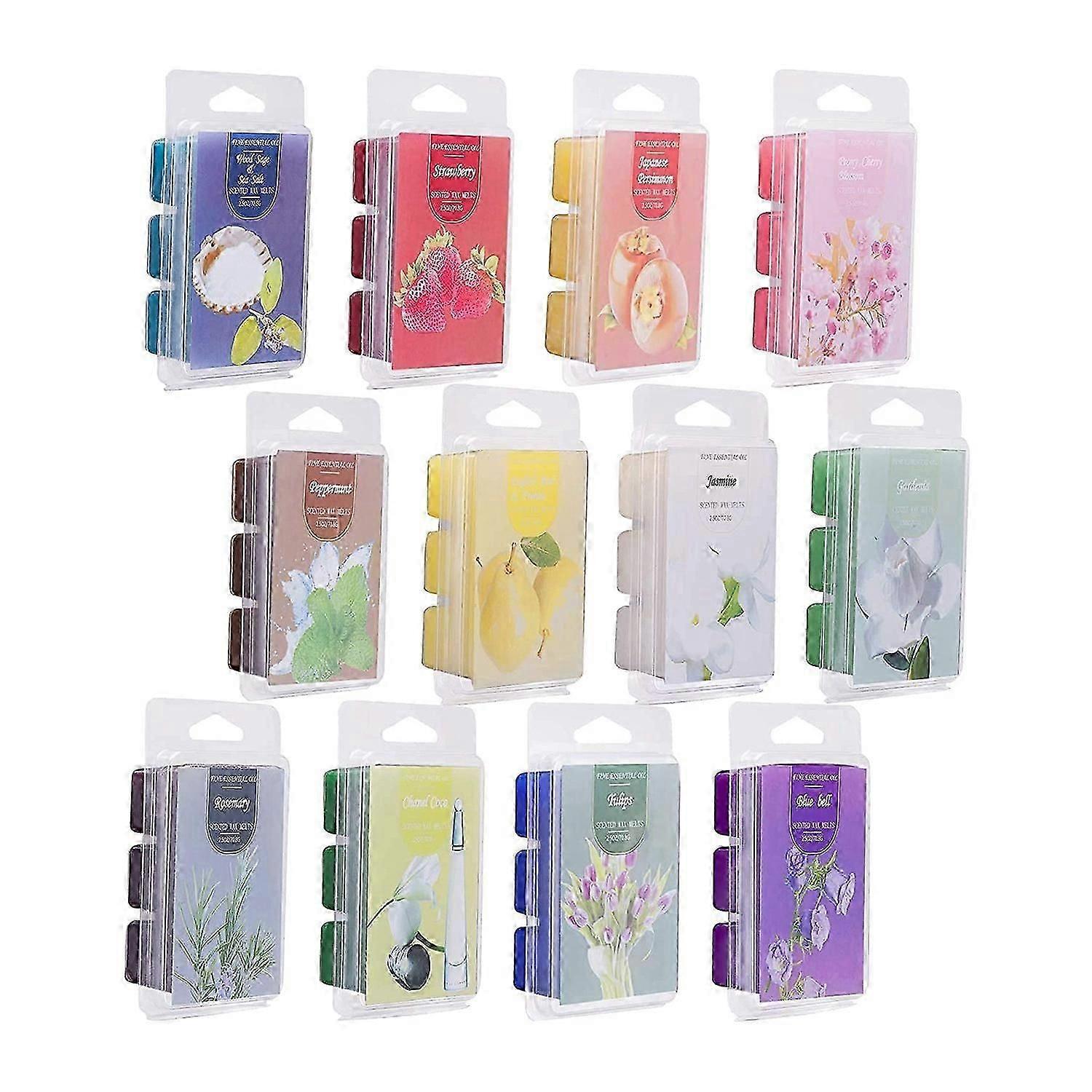 12 Pack Σετ Δώρου Scented Wax Melts Wax Cubes για θερμαντήρες, Baby Powder Scent