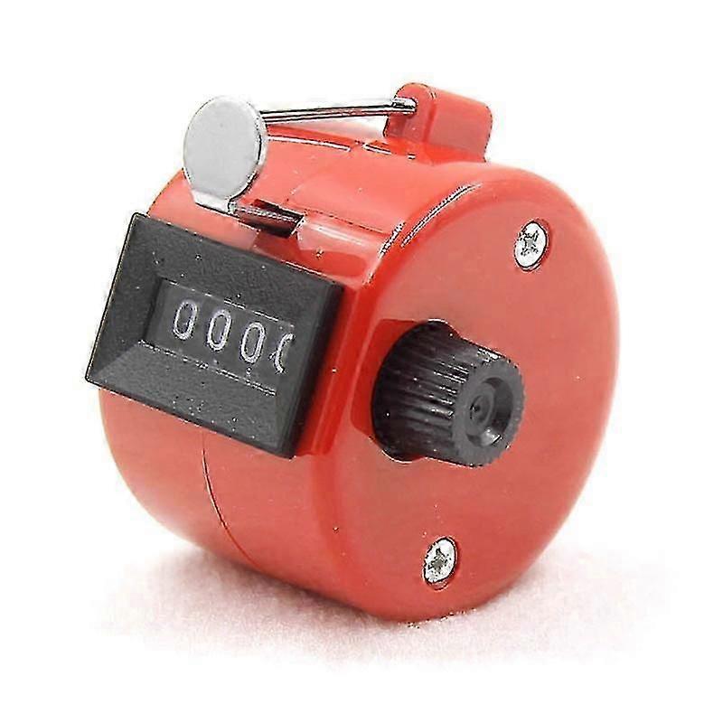 Hand Held Tally Counters, Mechanical 4 Digit Golf Counter, Manual Plastic Clicker(1pc, Red)