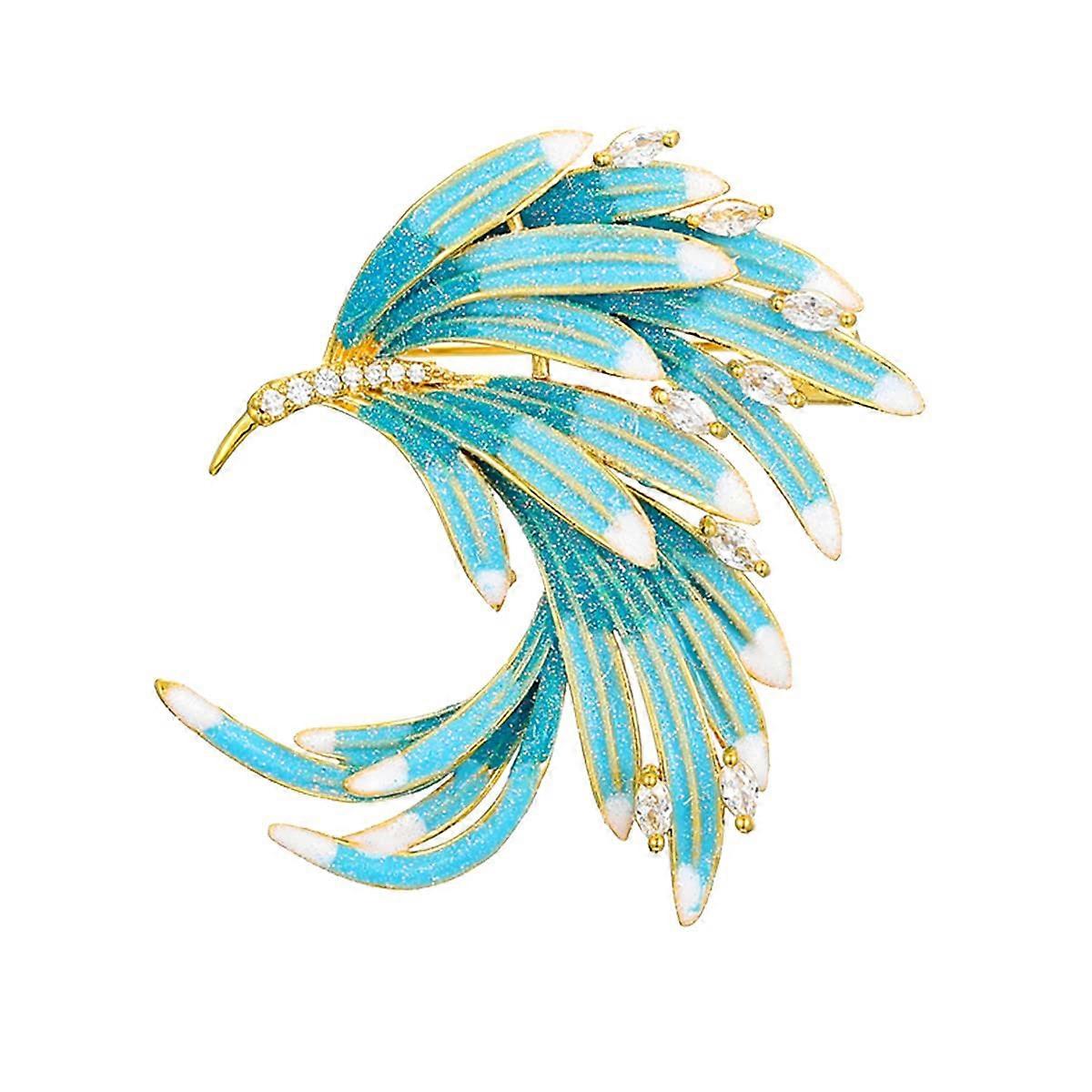 Gradient Phoenix Tail Brooches for Clothing Accessories, Scarf Pins, Hat Pins, Multi-Color Design, Elegant Style