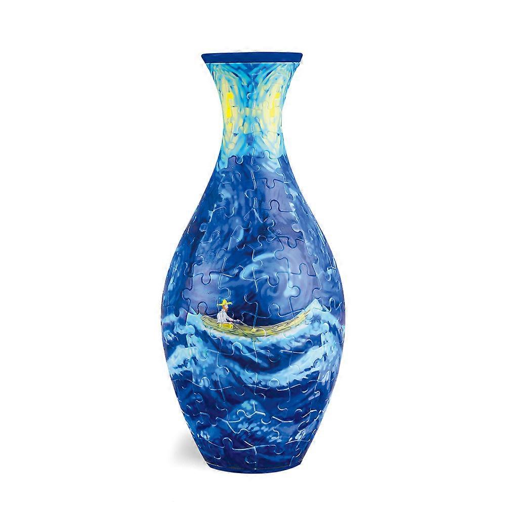 DIY 3D Puzzle Vases for Home Decoration - 12-Inch Modern Geometric Design, Eco-Friendly Material, Assorted Colors