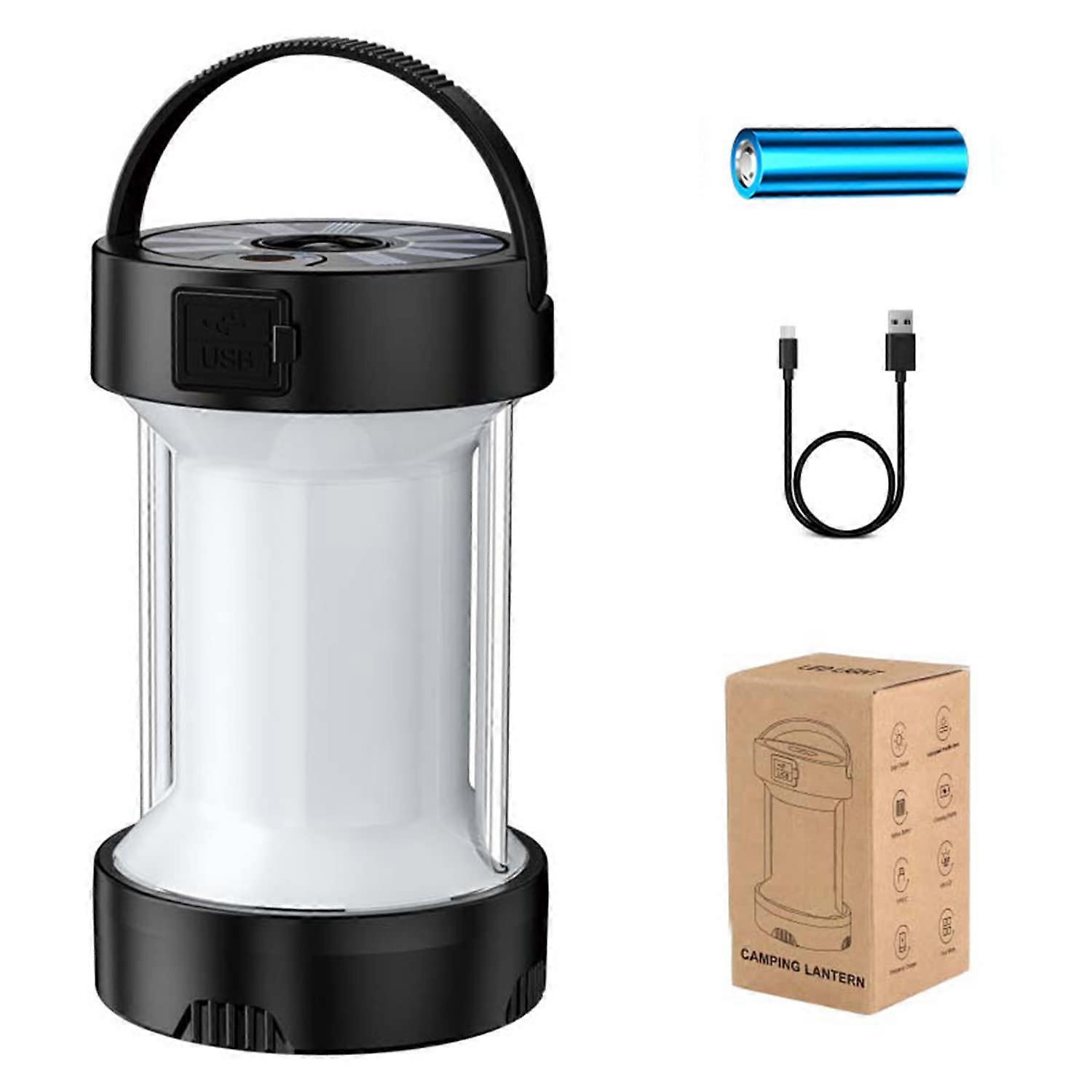 Rechargeable LED Camping Light - Solar-Powered Multifunctional Emergency Light