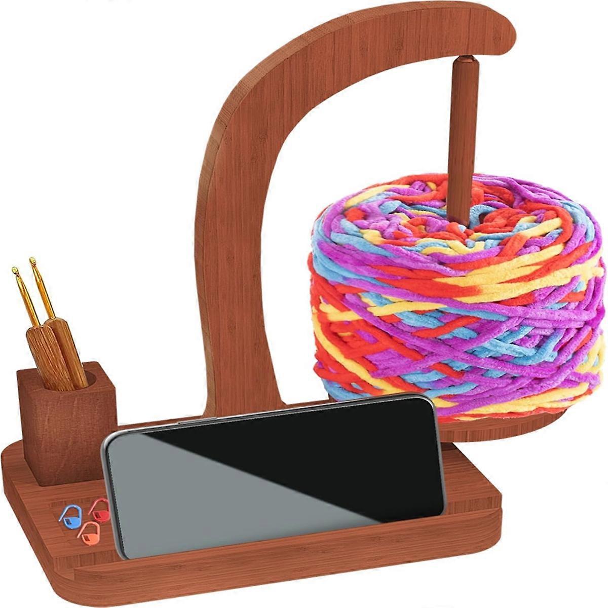 Upgraded Yarn Holder for Knitting and Crocheting,Magnetic Twirling Mechanism Yarn Spinner ,Yarn Ball Holder