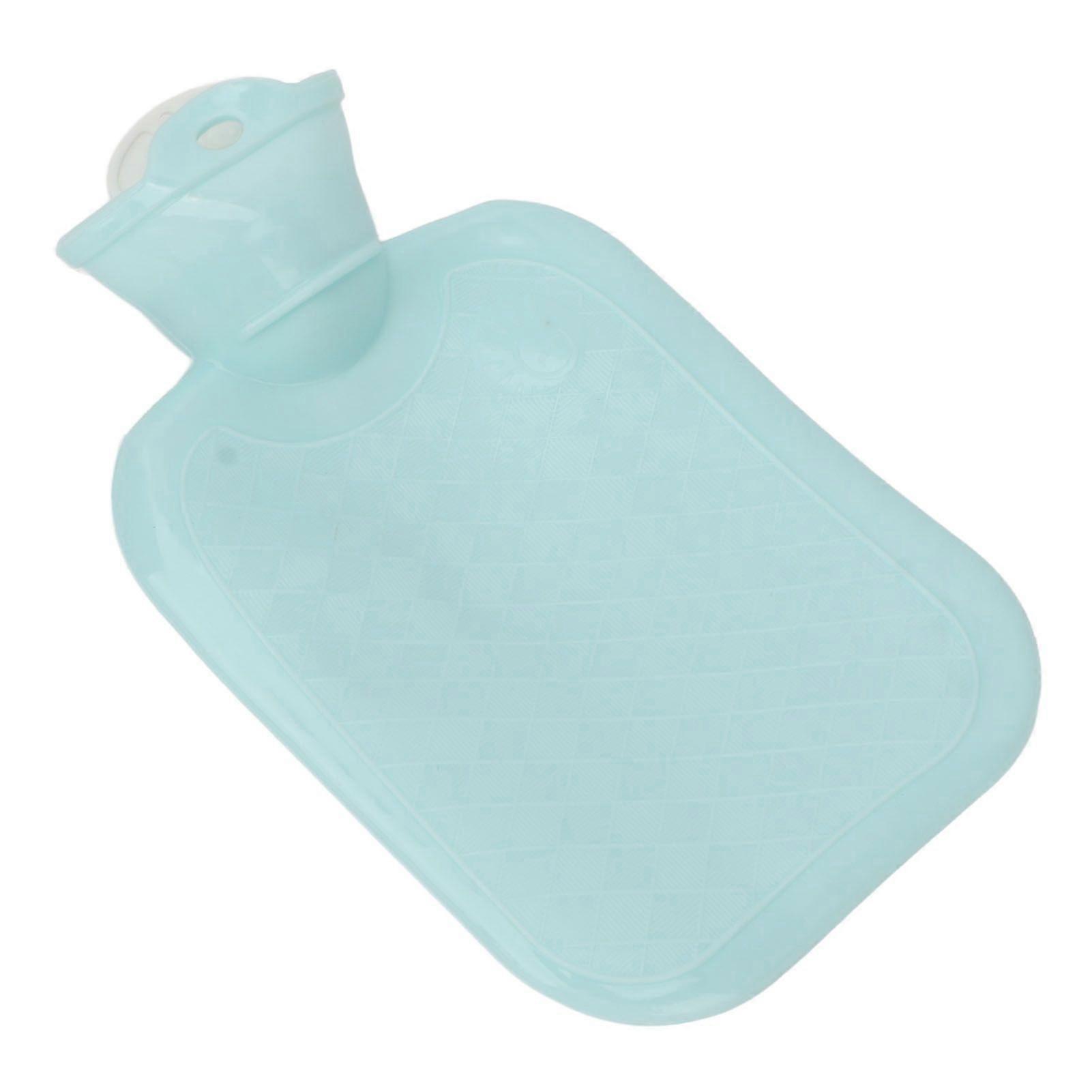 500ML Hot Water Bag Thicken Soft PVC Pressure Resistant Explosion Proof Portable Warm Water Bottle for Hand Back Neck Blue
