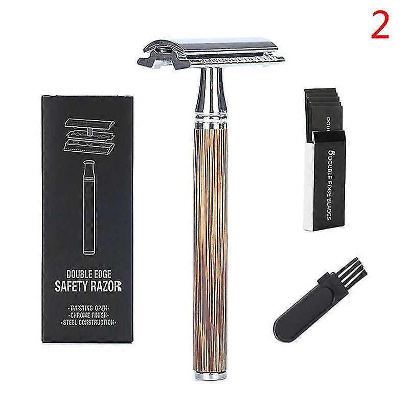 Eco Friendly Shaving Razor Long Natural Bamboo Handle Double Edge Safety Razor