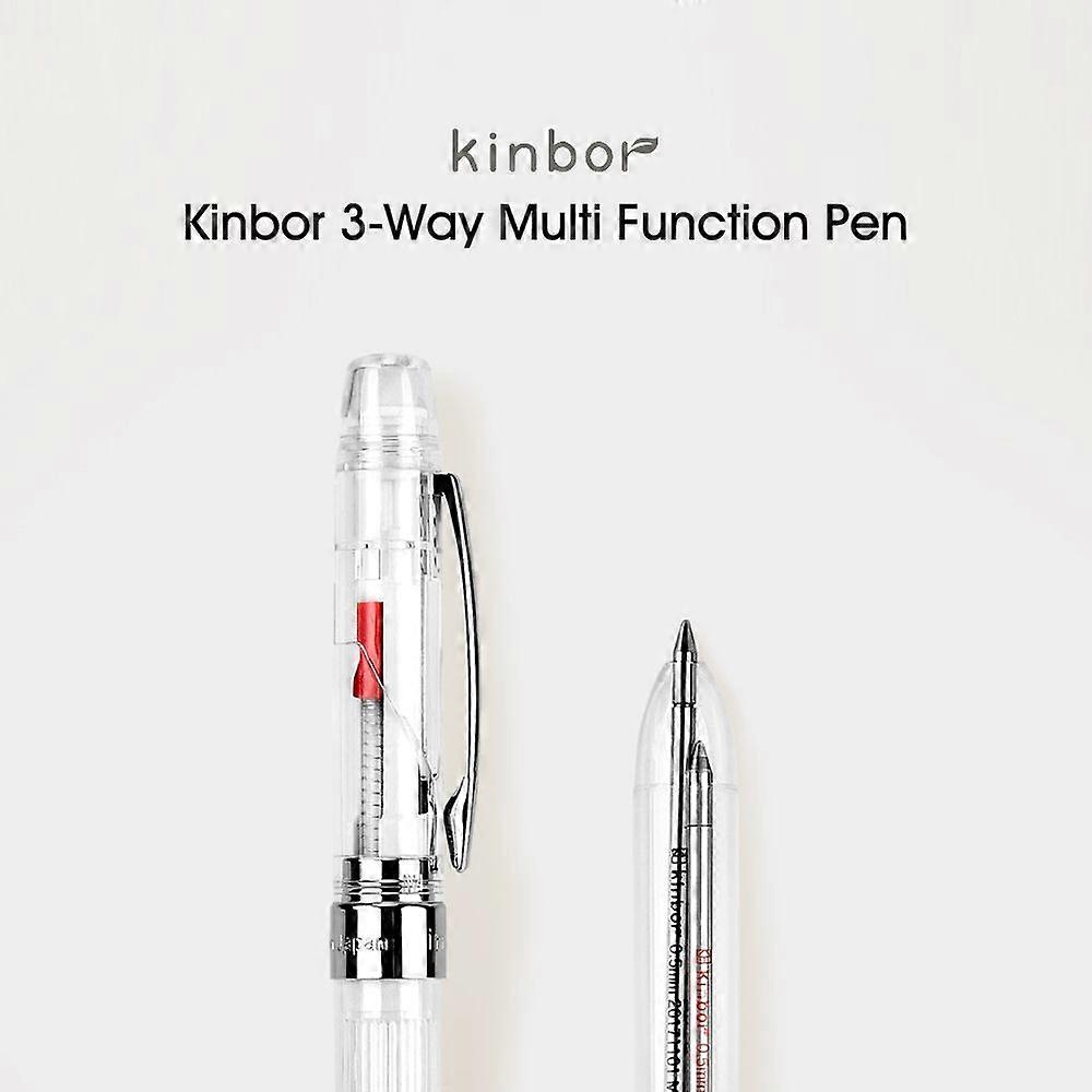 Kinbor Rolling Pens Premium Rotating Round Ballpoint Pen Fine Point (0.5mm) Black Ink Signature Refillable Pen Office Business Study Gift