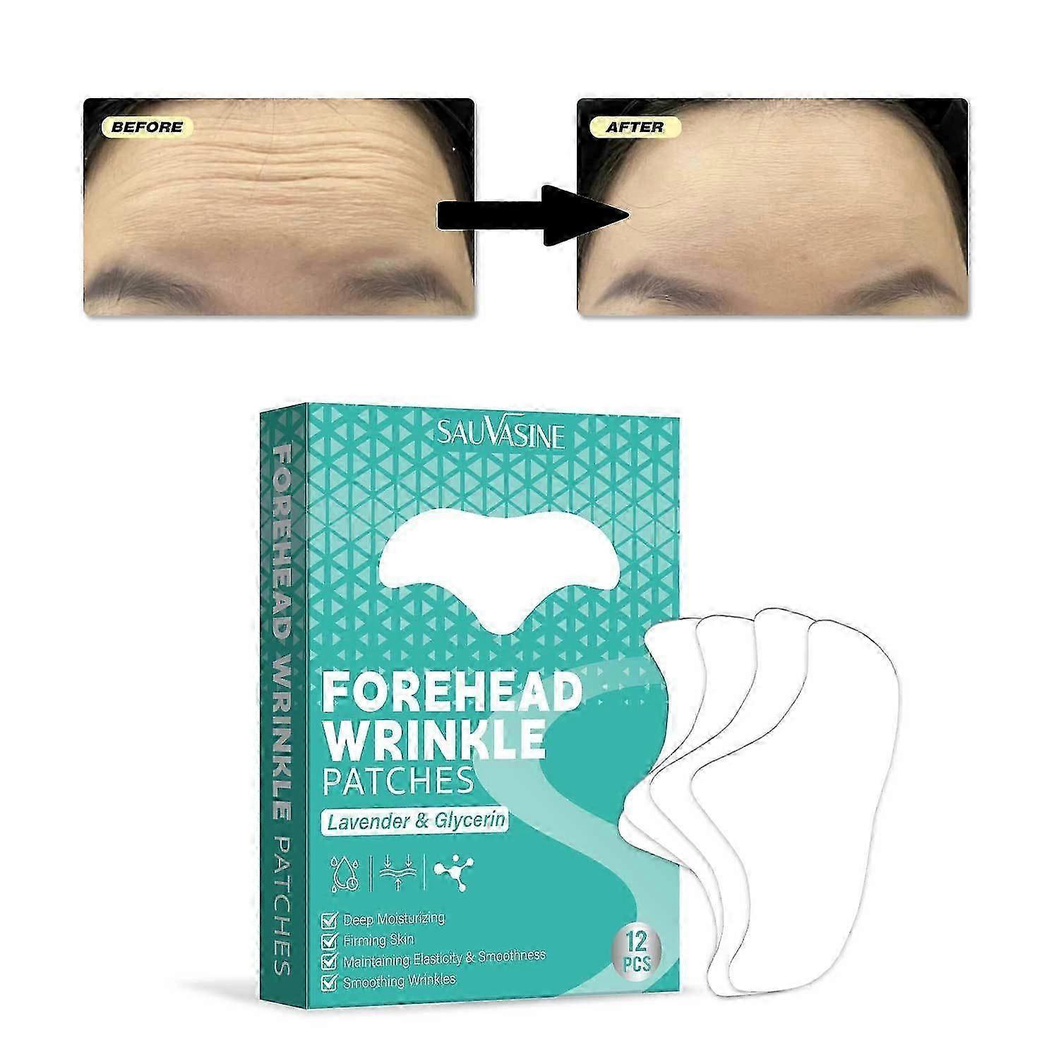 Forehead Wrinkle Patches 12pcsSmooth Fine Lines & Wrinkles, Anti-Wrinkle Patches, Anti Wrinkle Patches, Forehead Wrinkles Treatment