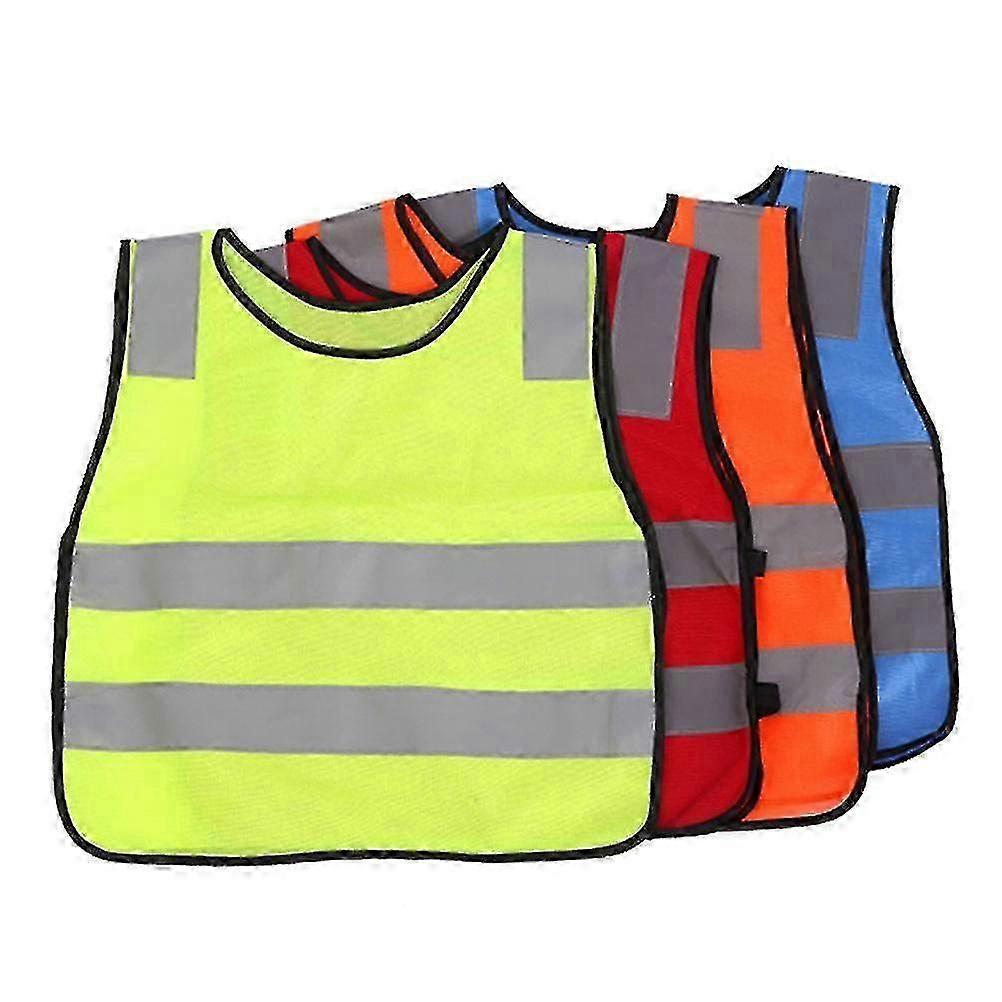 4 Pcs Kids Safety Vest Security High Visibility Vest Portable Reflective Vest For Outdoor Activity Running Riding (orange, Fluorescent Yellow, Blue, R